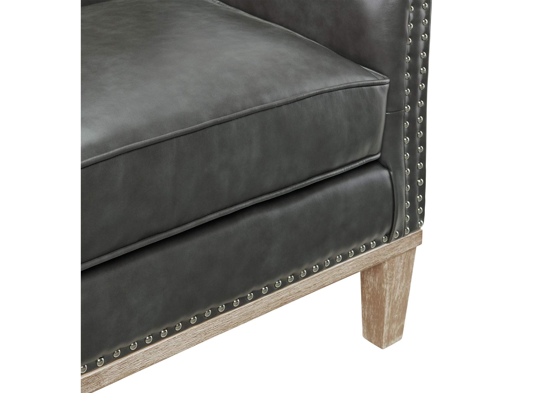 Augusta 16038 Chair With Wood Leg Distressed In Phoenix Magnetite,Elements