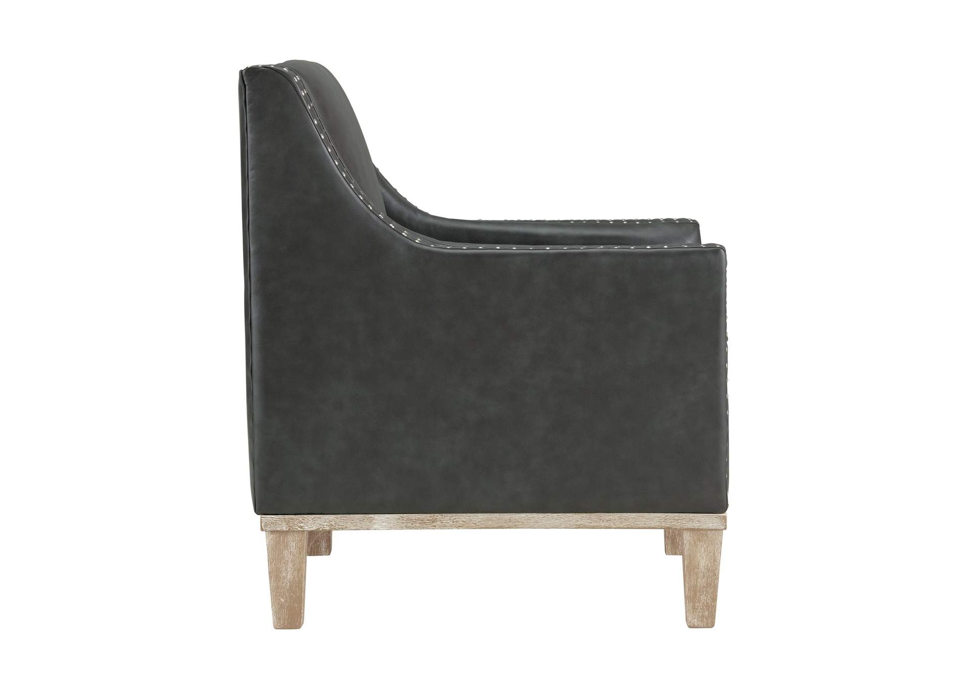 Augusta 16038 Chair With Wood Leg Distressed In Phoenix Magnetite,Elements