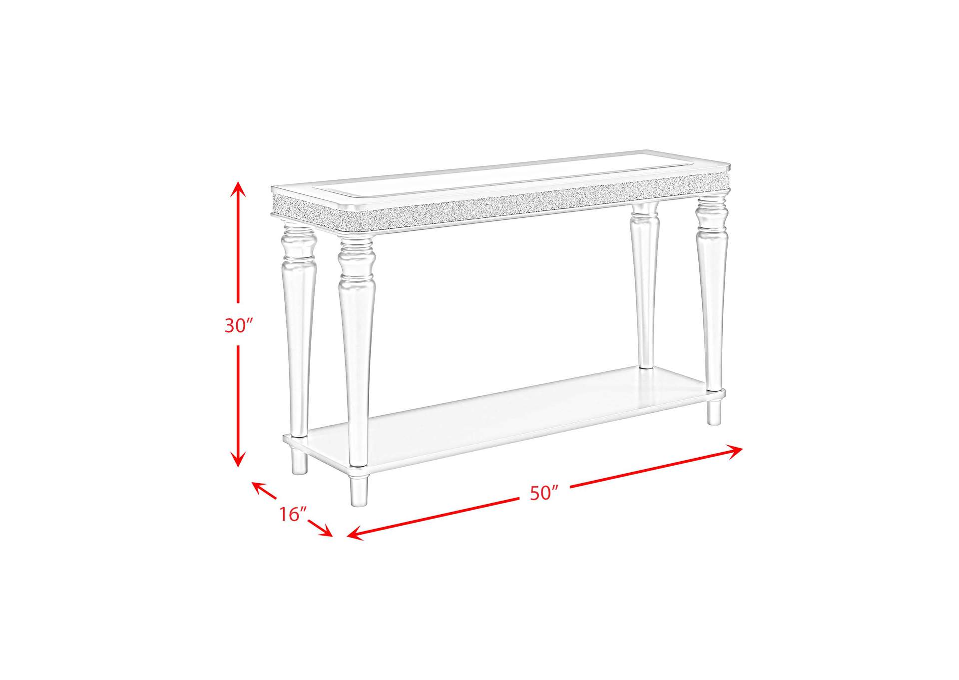 Avril Sofa Table In Silver,Elements