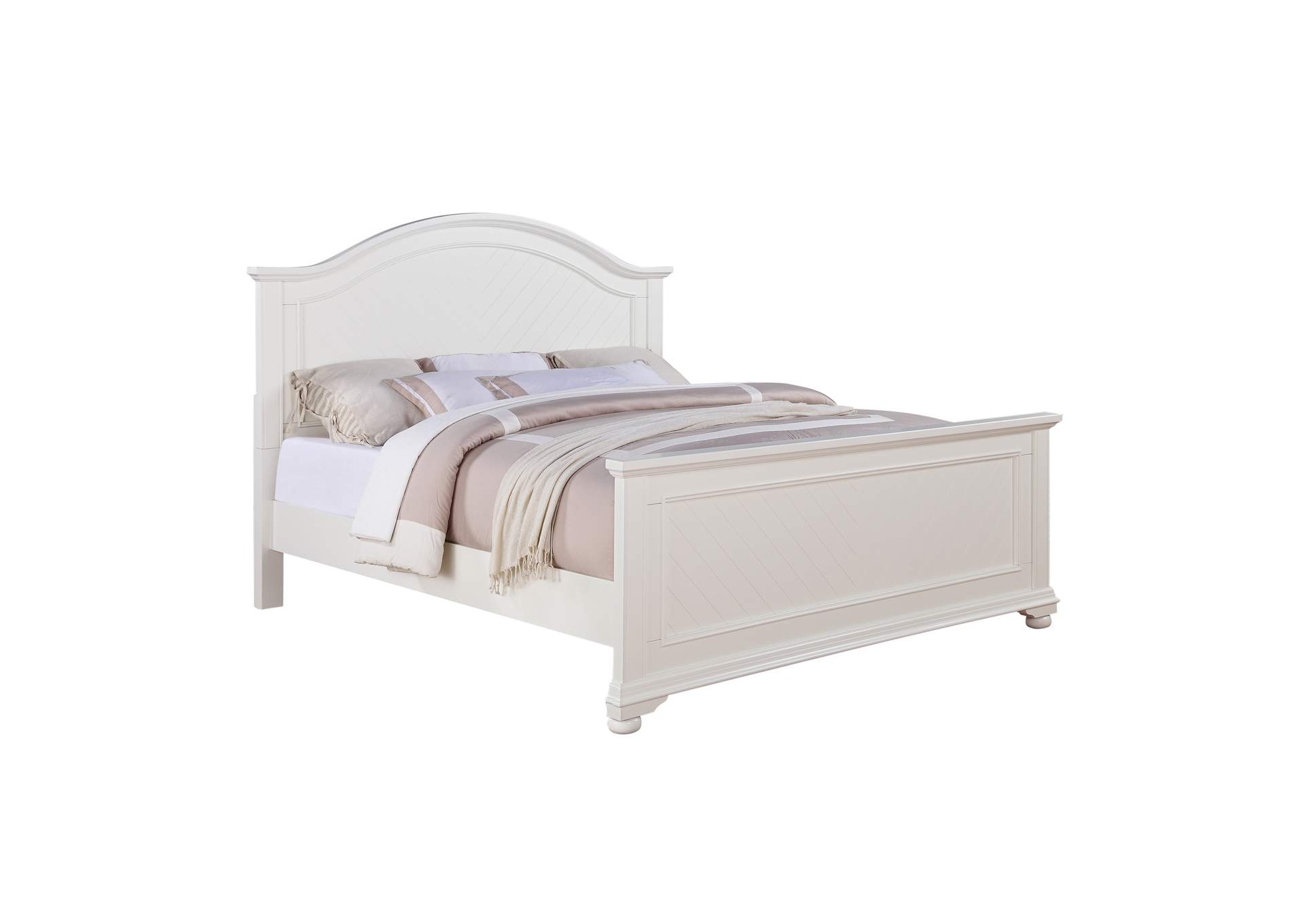 Brook White King Panel Bed,Elements