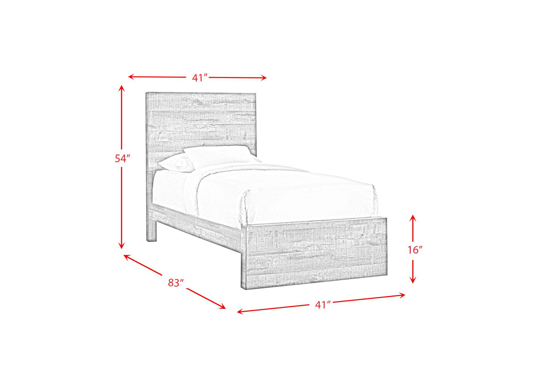 Bailey Drift Twin Panel Bed,Elements