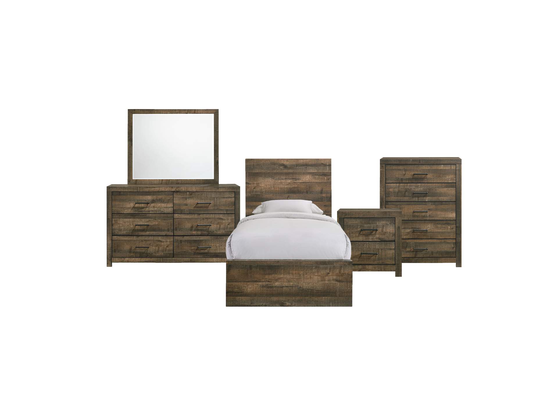 Bailey Twin Panel 5 Piece Bedroom Set,Elements