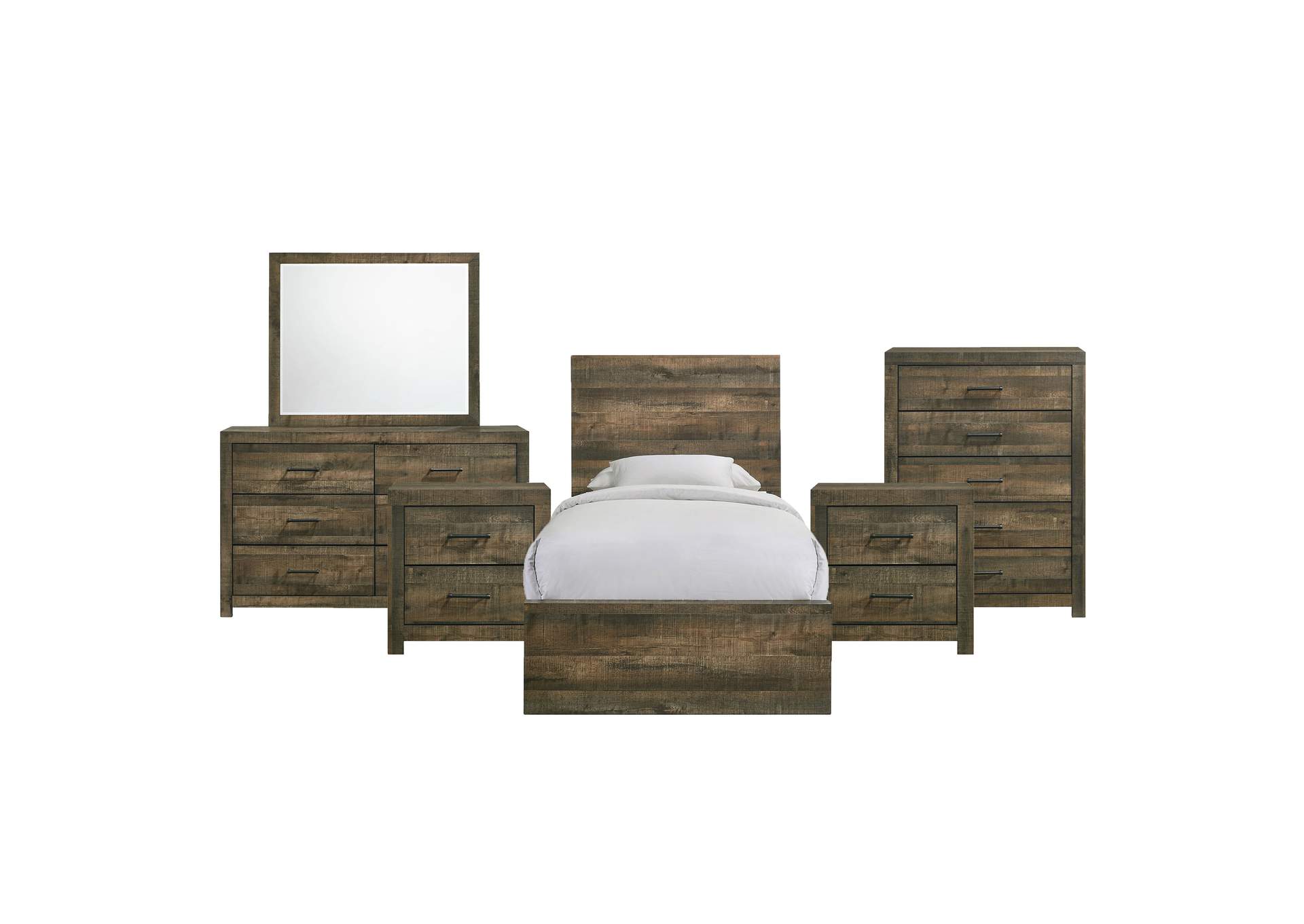 Bailey Twin Panel 6 Piece Bedroom Set,Elements