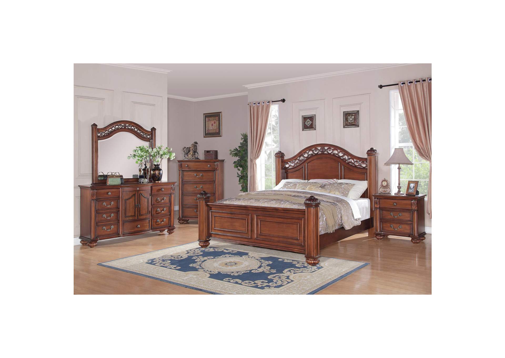 Barkley Square King Poster Bed,Elements