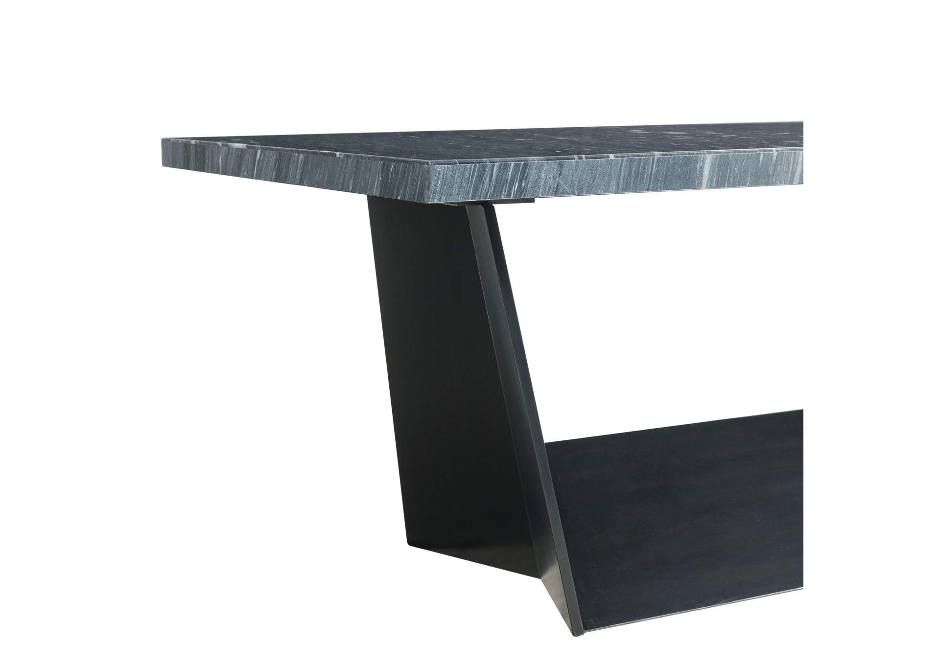 Beckley Dining Table In Dark Marble Top,Elements