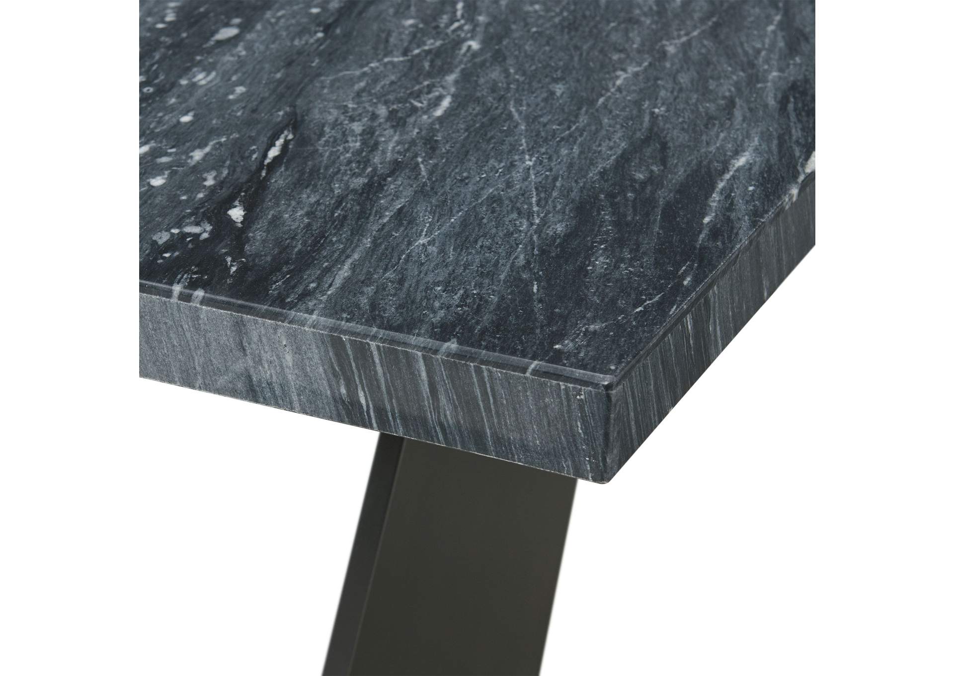 Beckley Dining Table In Dark Marble Top,Elements