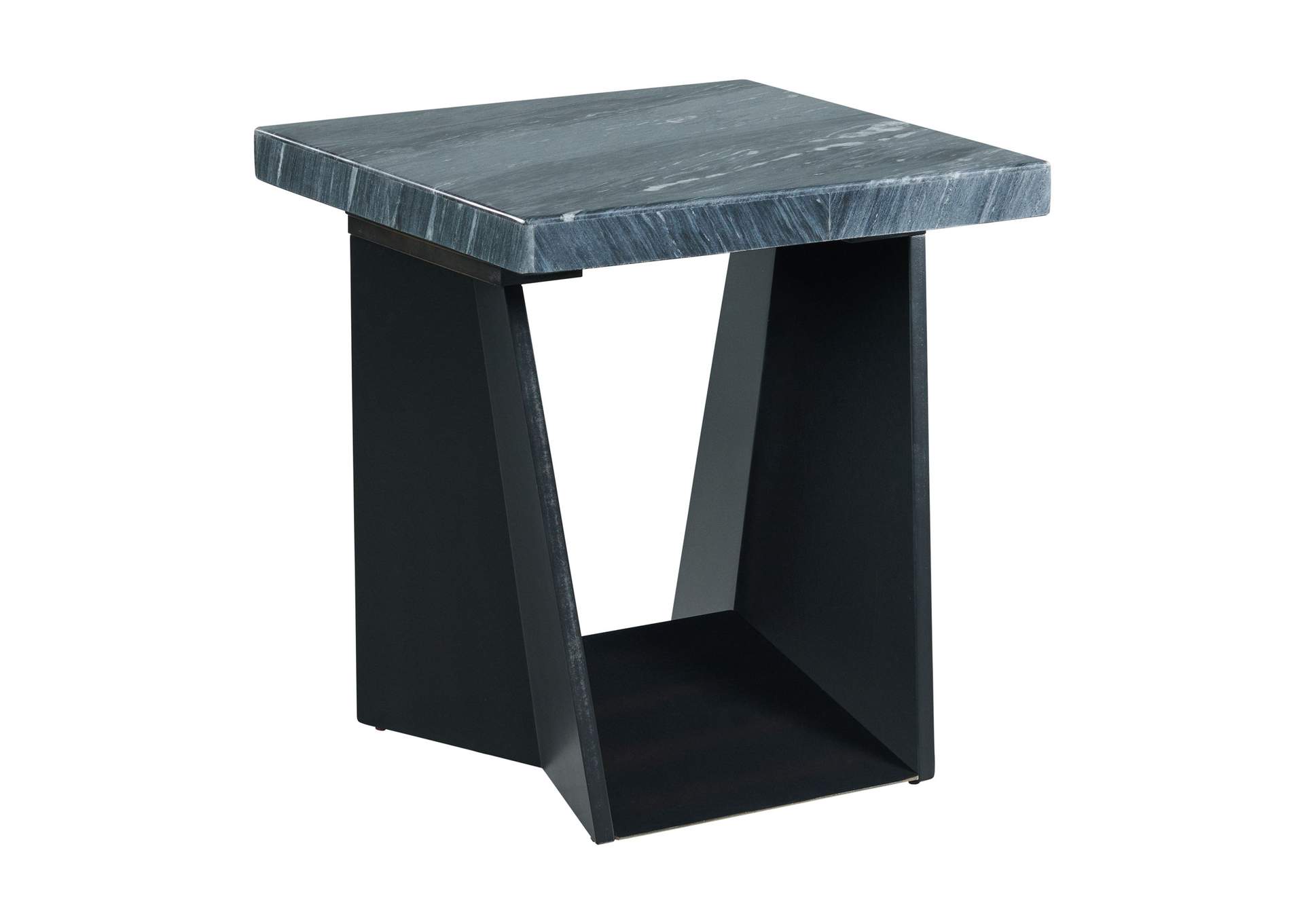 Beckley End Table Complete In Dark Marble Top,Elements