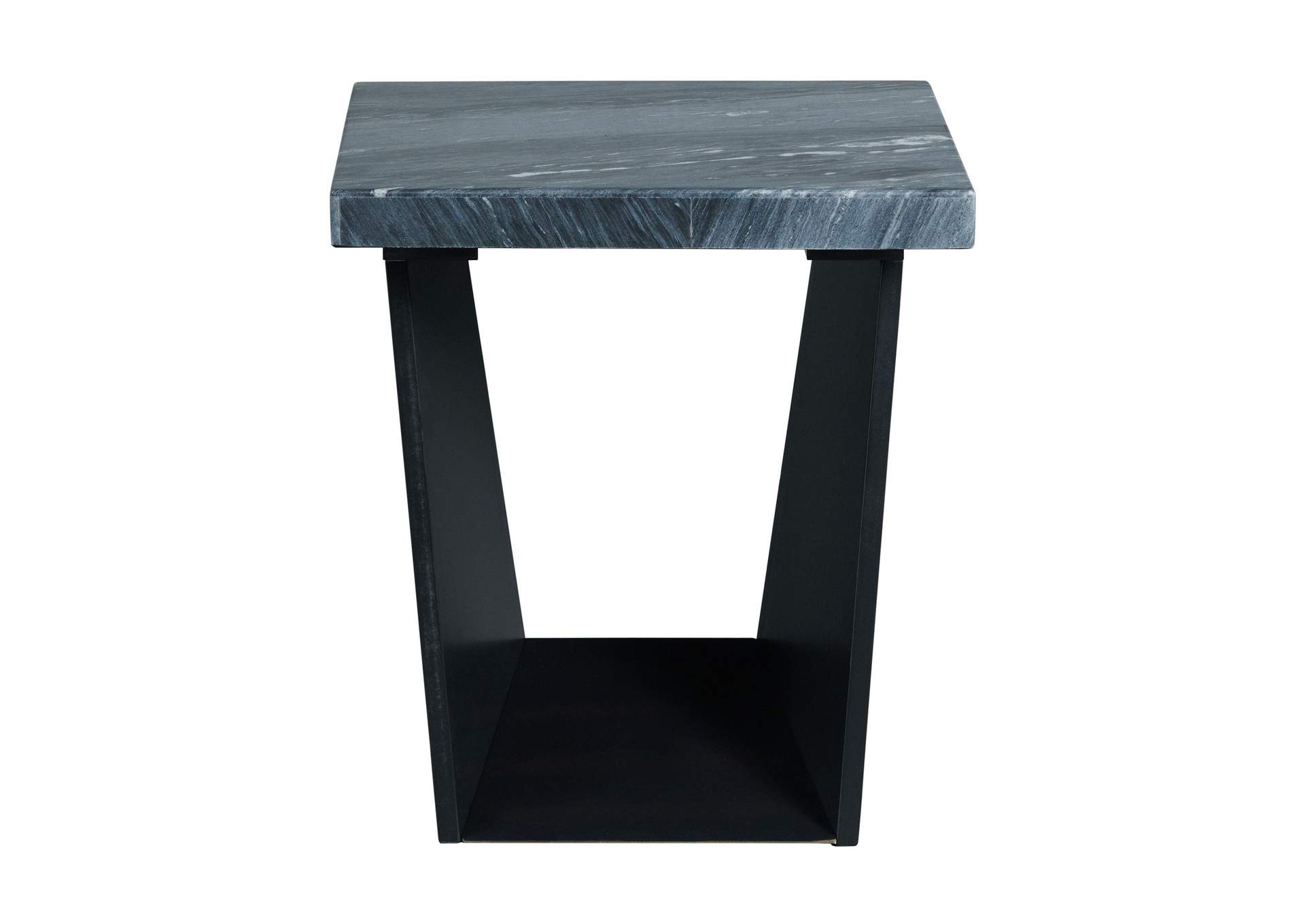 Beckley End Table Complete In Dark Marble Top,Elements