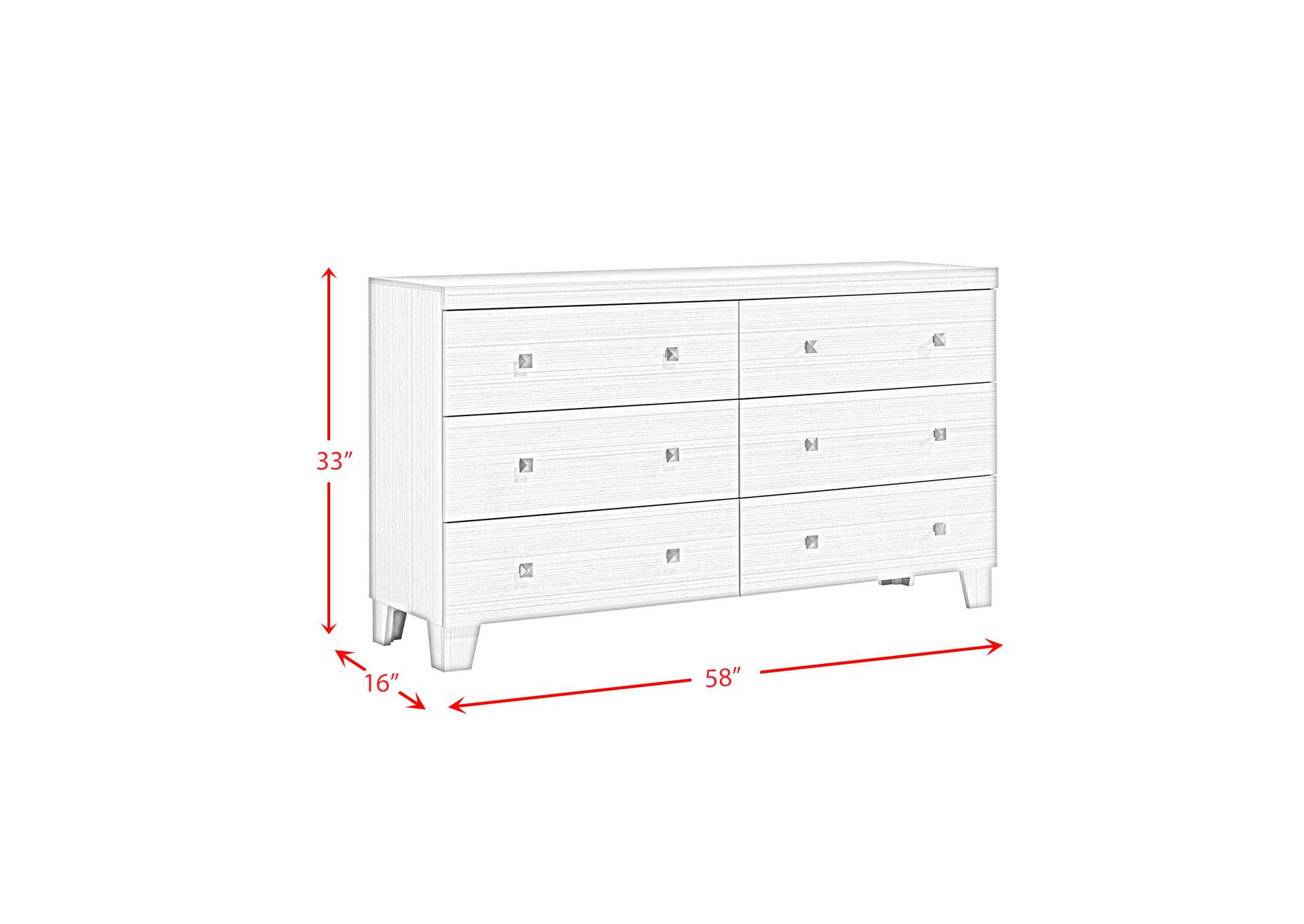 Belinda Dresser In White,Elements