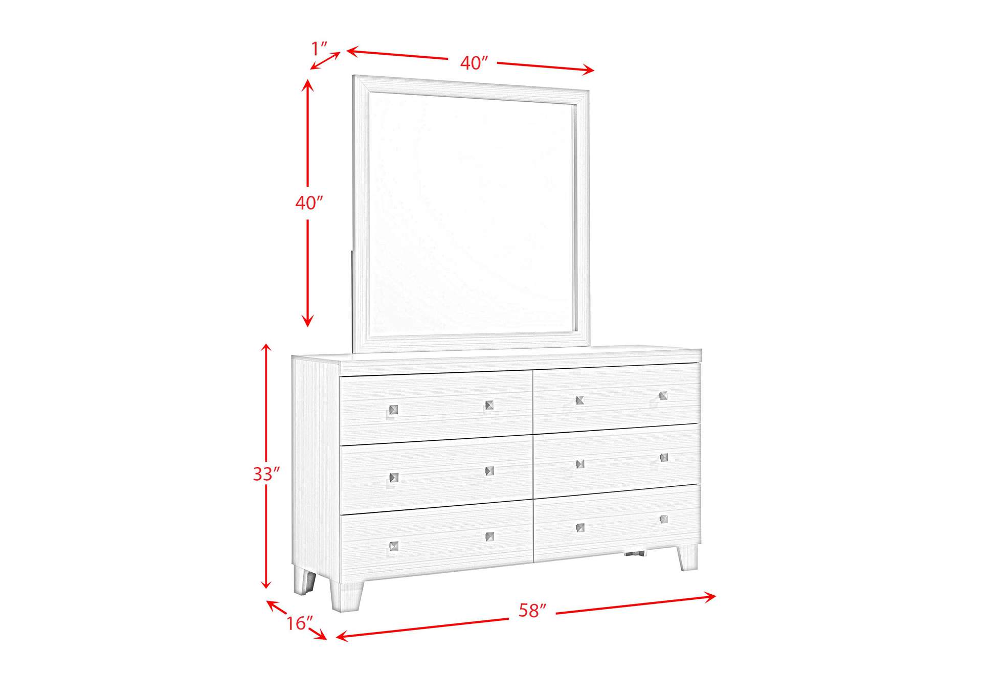 Belinda Queen Panel 5 Piece Bedroom Set In White,Elements