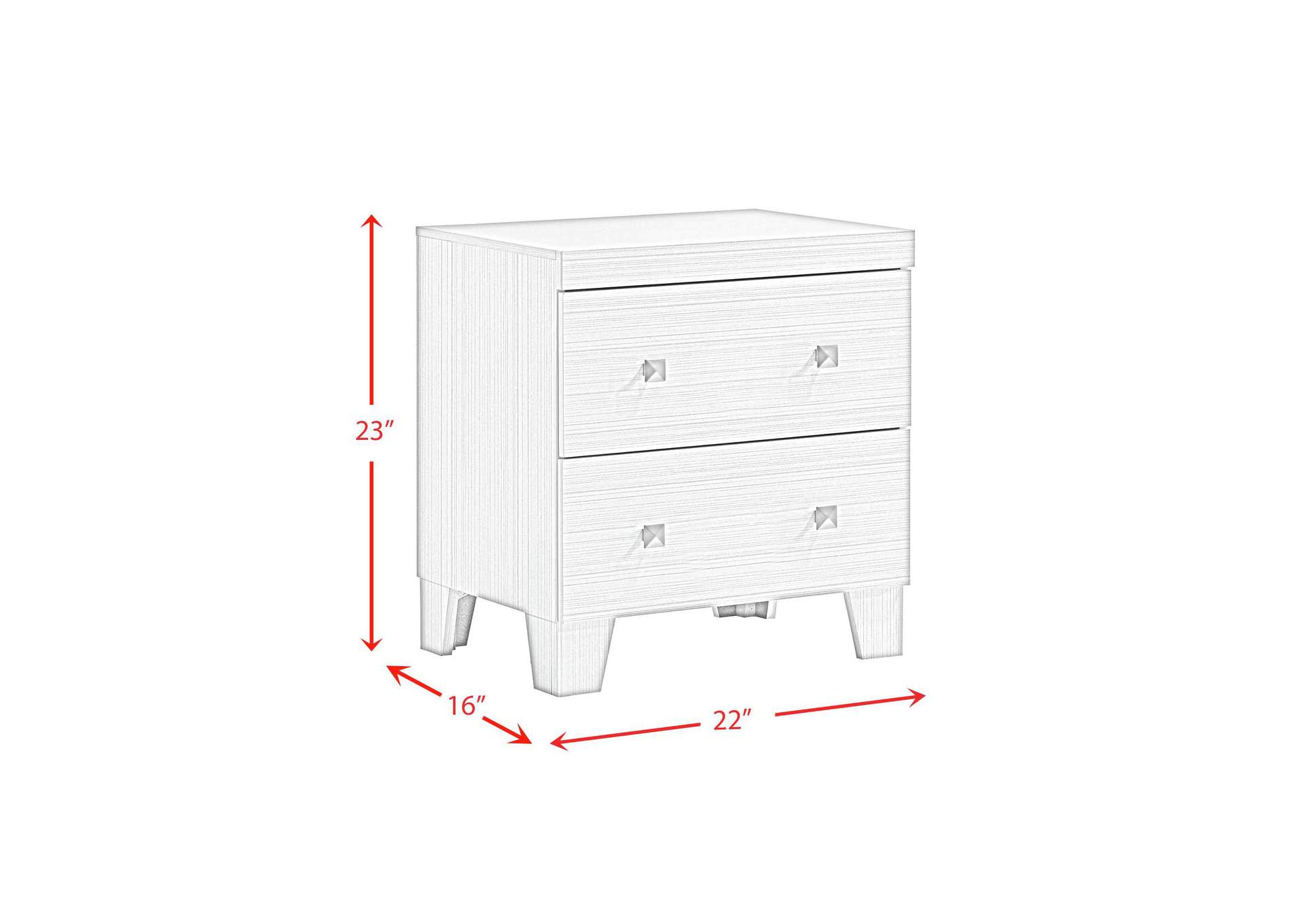 Belinda Queen Panel 3 Piece Bedroom Set In White,Elements