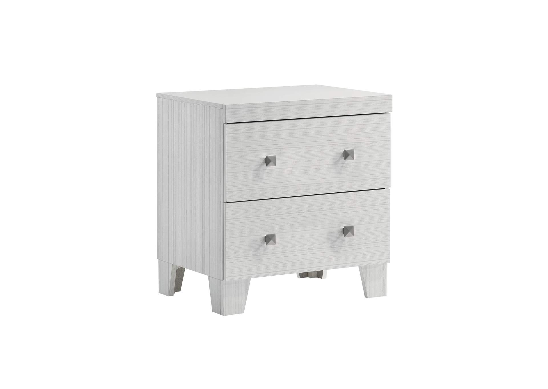 Belinda Queen Panel 3 Piece Bedroom Set In White,Elements