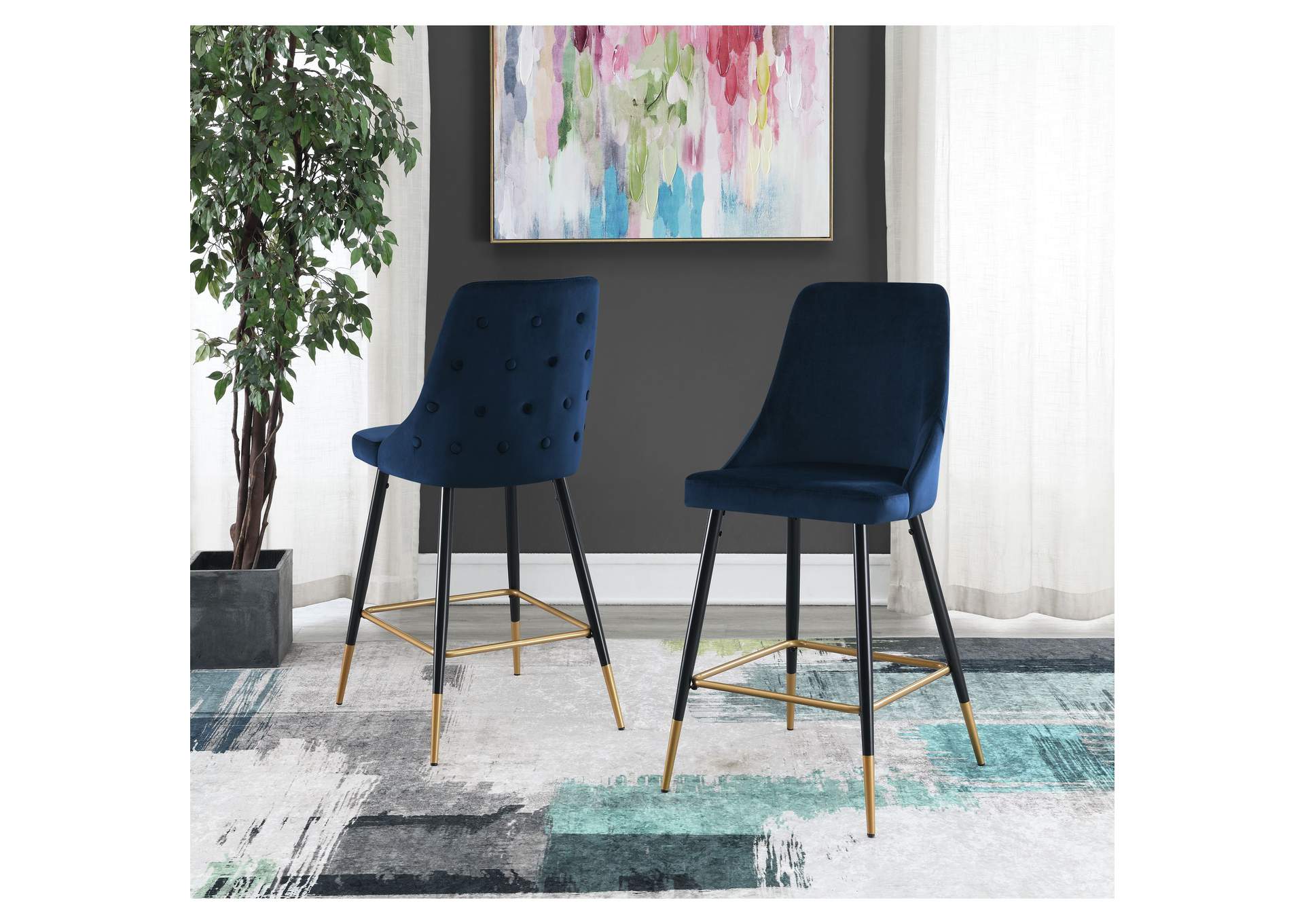 Ben Bar Stool D6239 - 1 In Broadway Navy 2 Pcs Per Carton,Elements