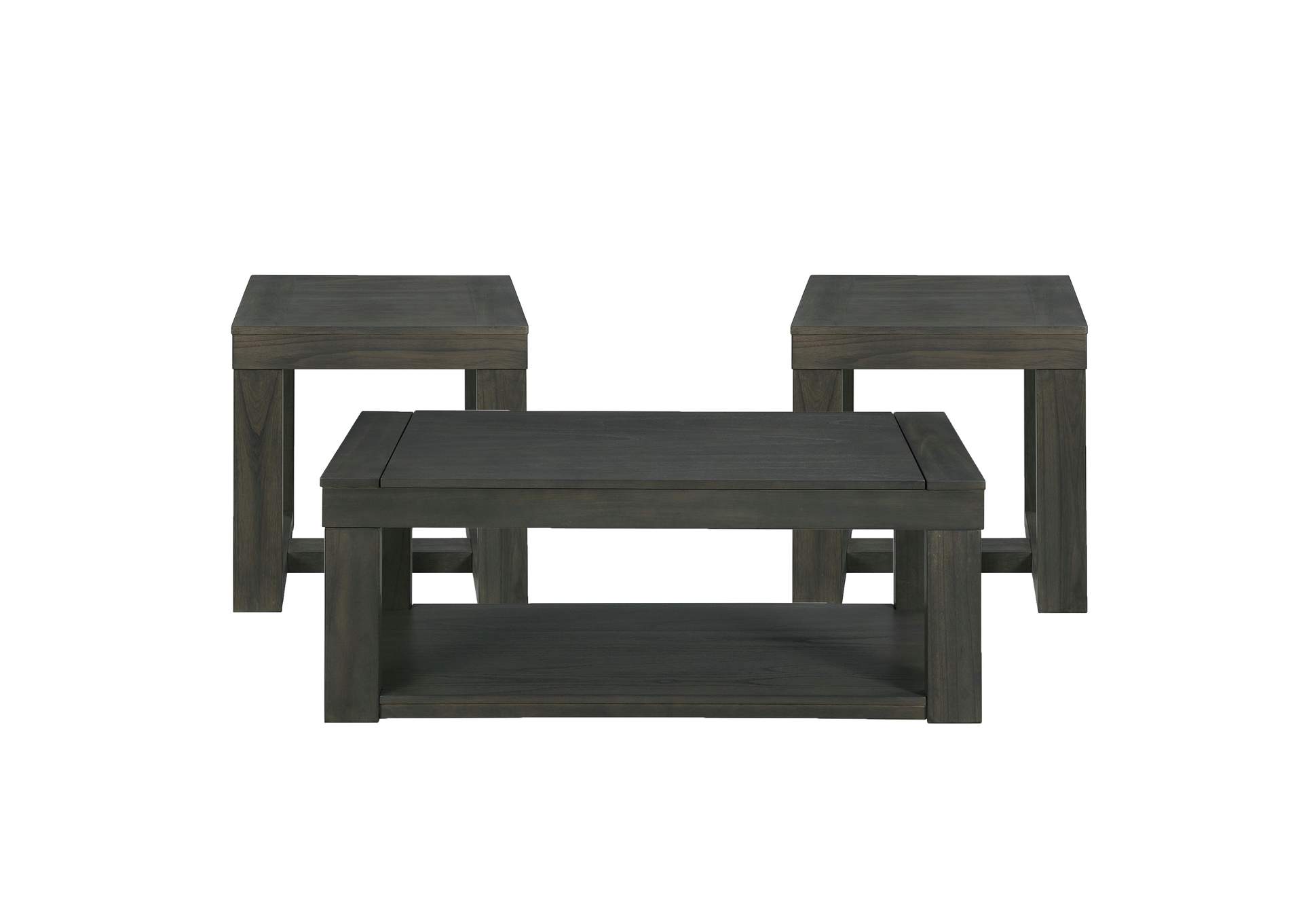 Benton Occasional Three Table Set With Lift Top Coffee Dark Finish,Elements