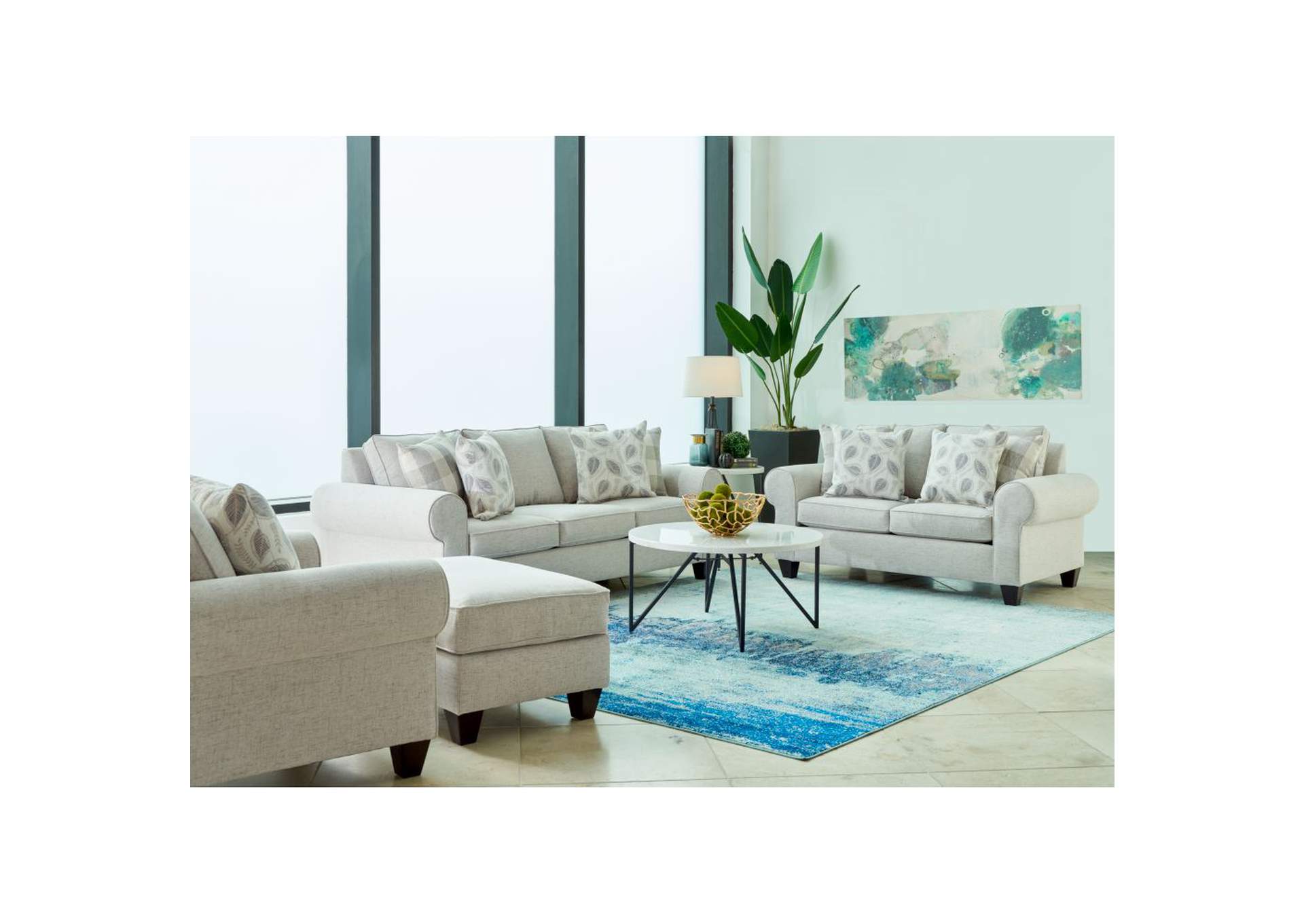 705 3 Piece Set With Sofa Loveseat And Chair In Sincere Biscotti,Elements