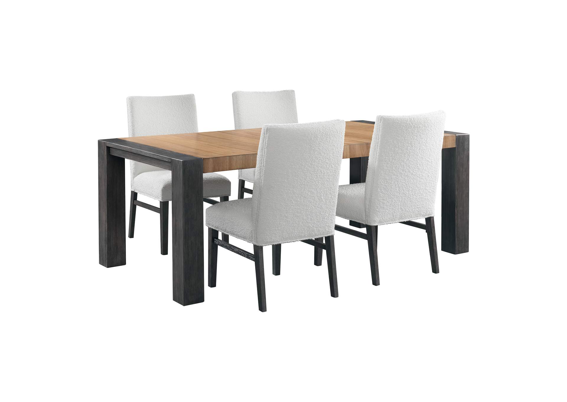 Breckenridge 5 Piece Standard Height Dining Set In Black - Table And Four Chairs,Elements