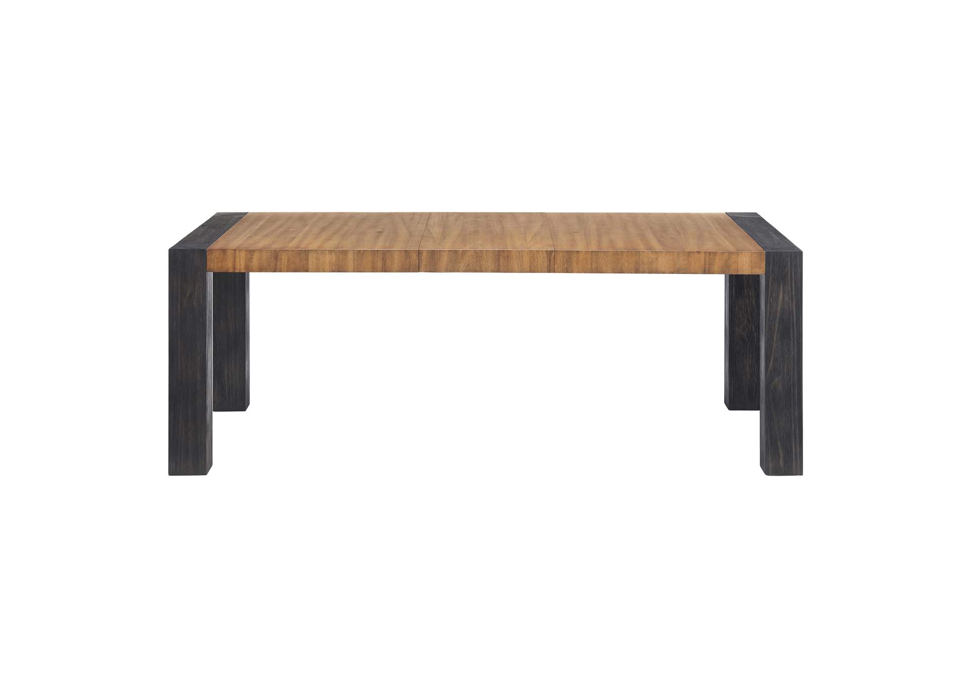 Breckenridge Dining Table With Oak Top And 1X18 Leaf In Black,Elements