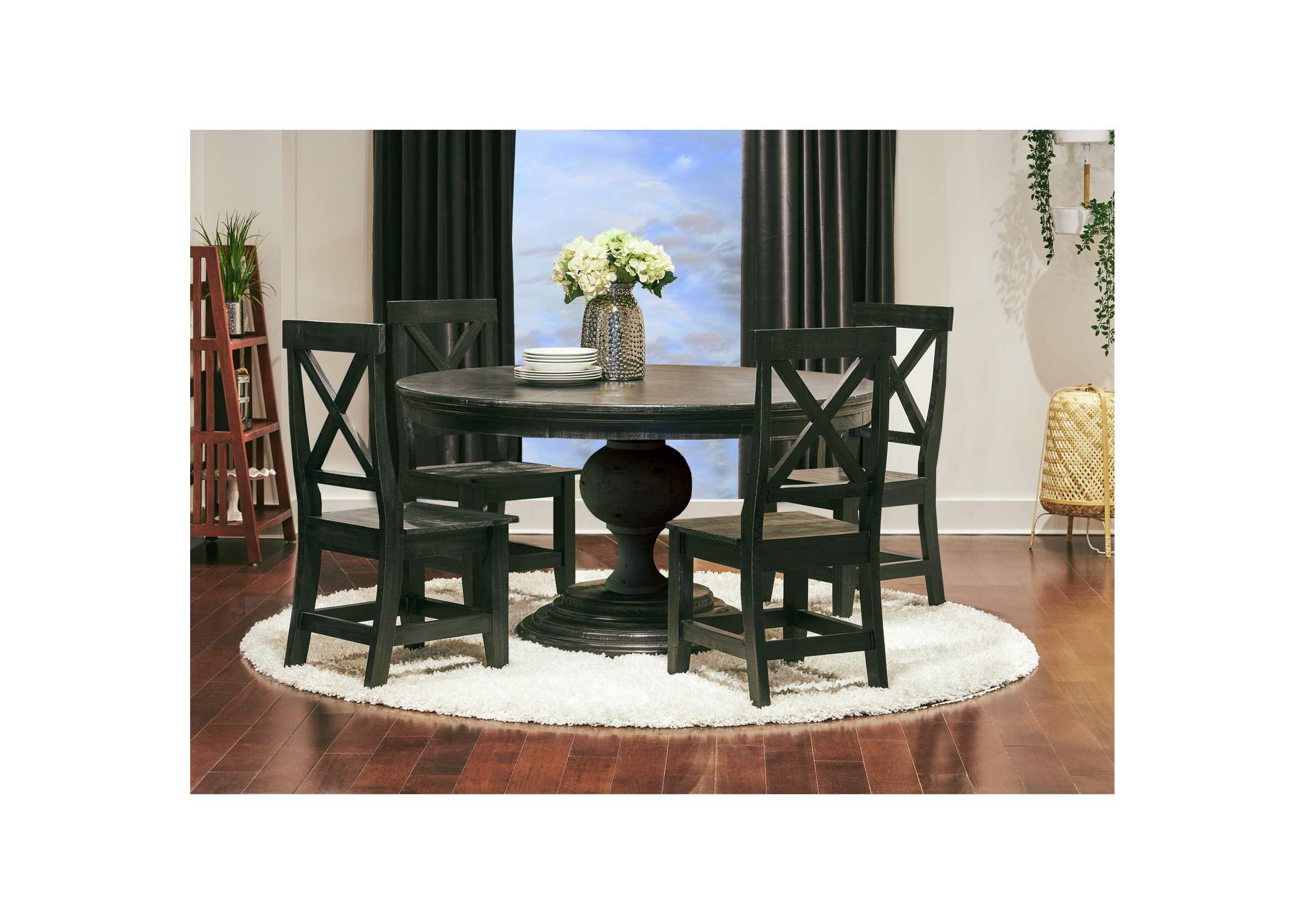 Britton Charcoal - Dining Table 1 Calinda,Elements