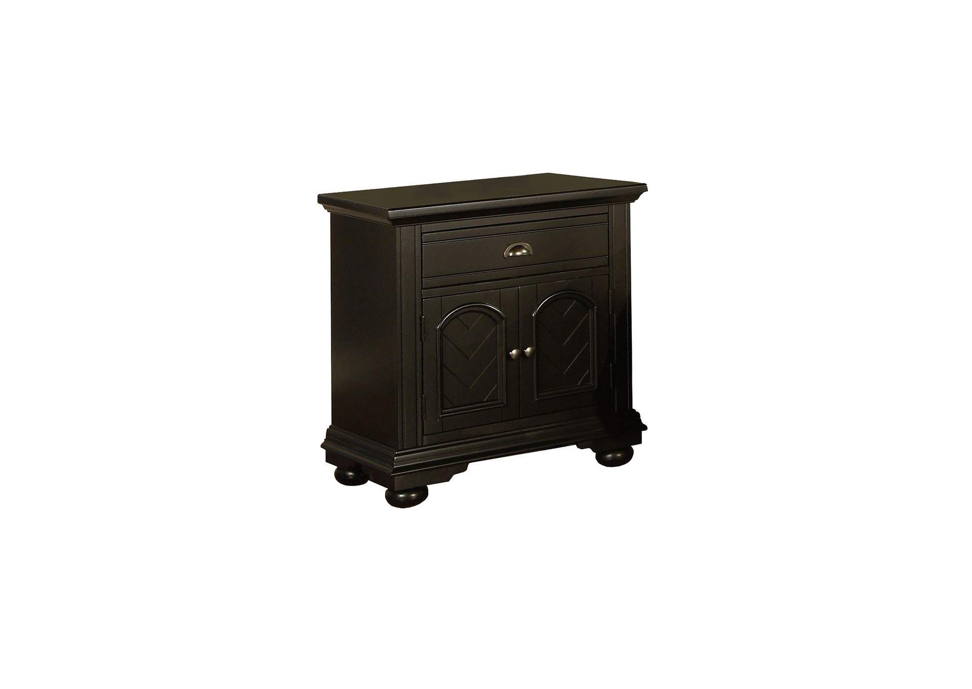 Brook Black Nightstand,Elements