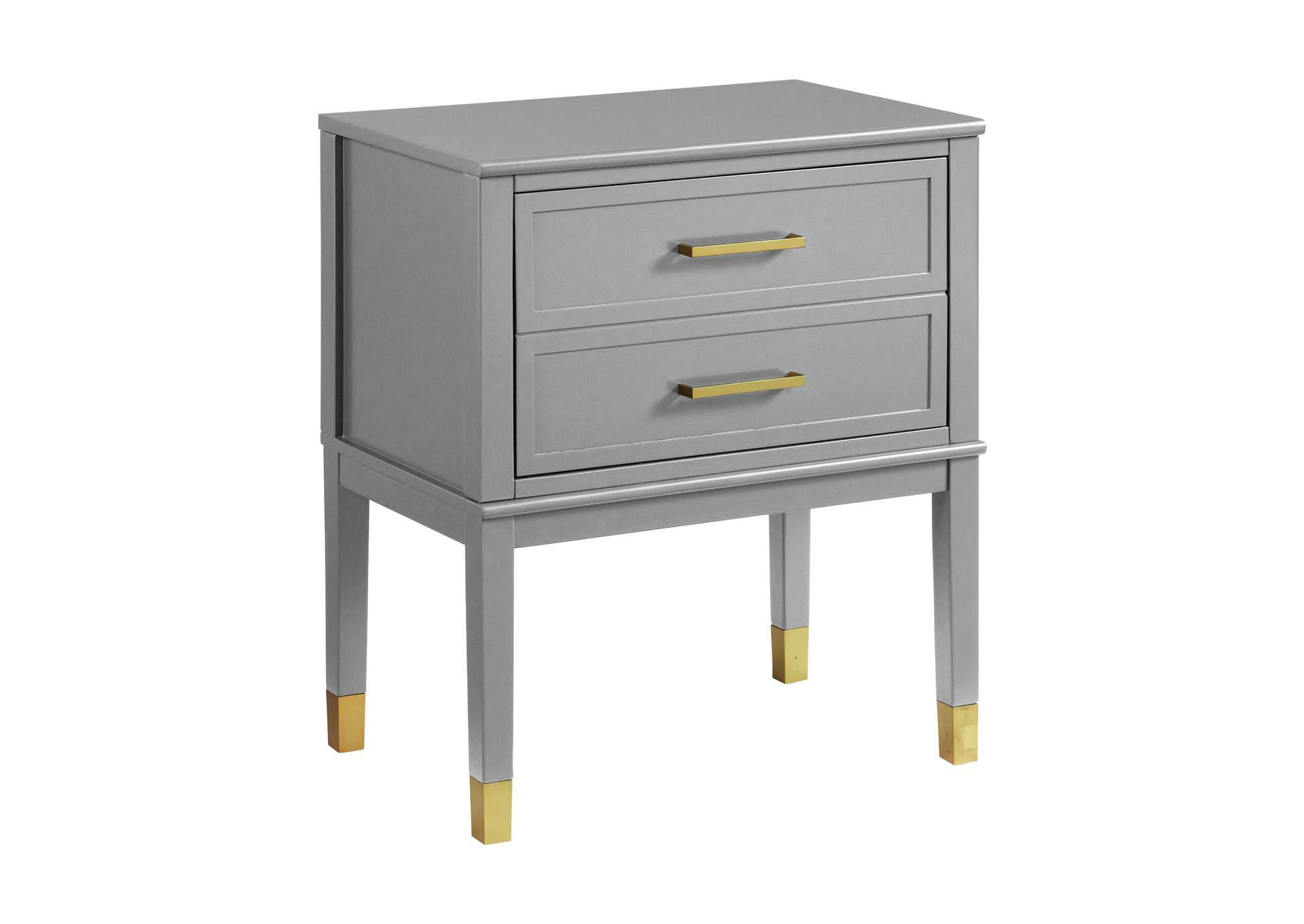 Bruno Nightstand With Power Port In Grey,Elements