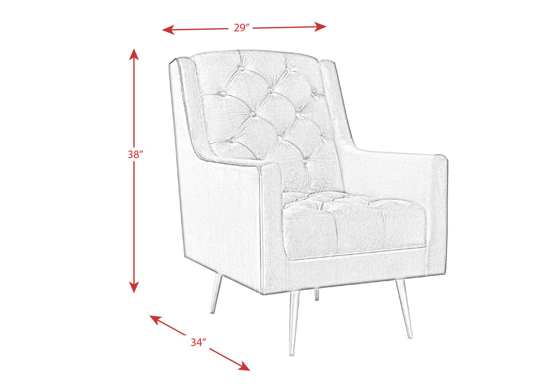 Bryan Accent Chair Broadway Metal,Elements