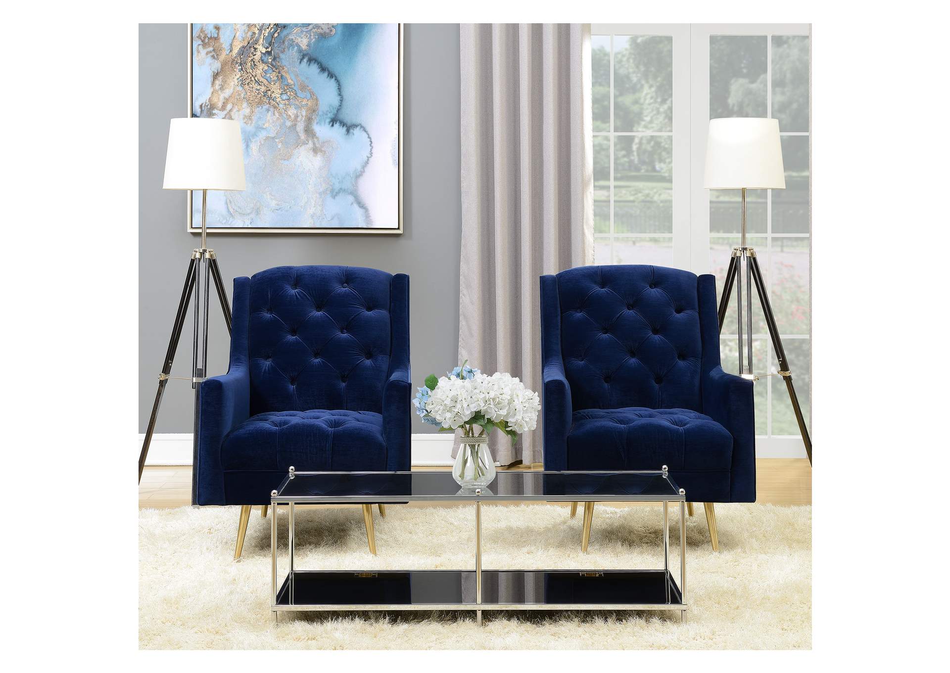 Bryan Accent Chair Broadway Navy,Elements