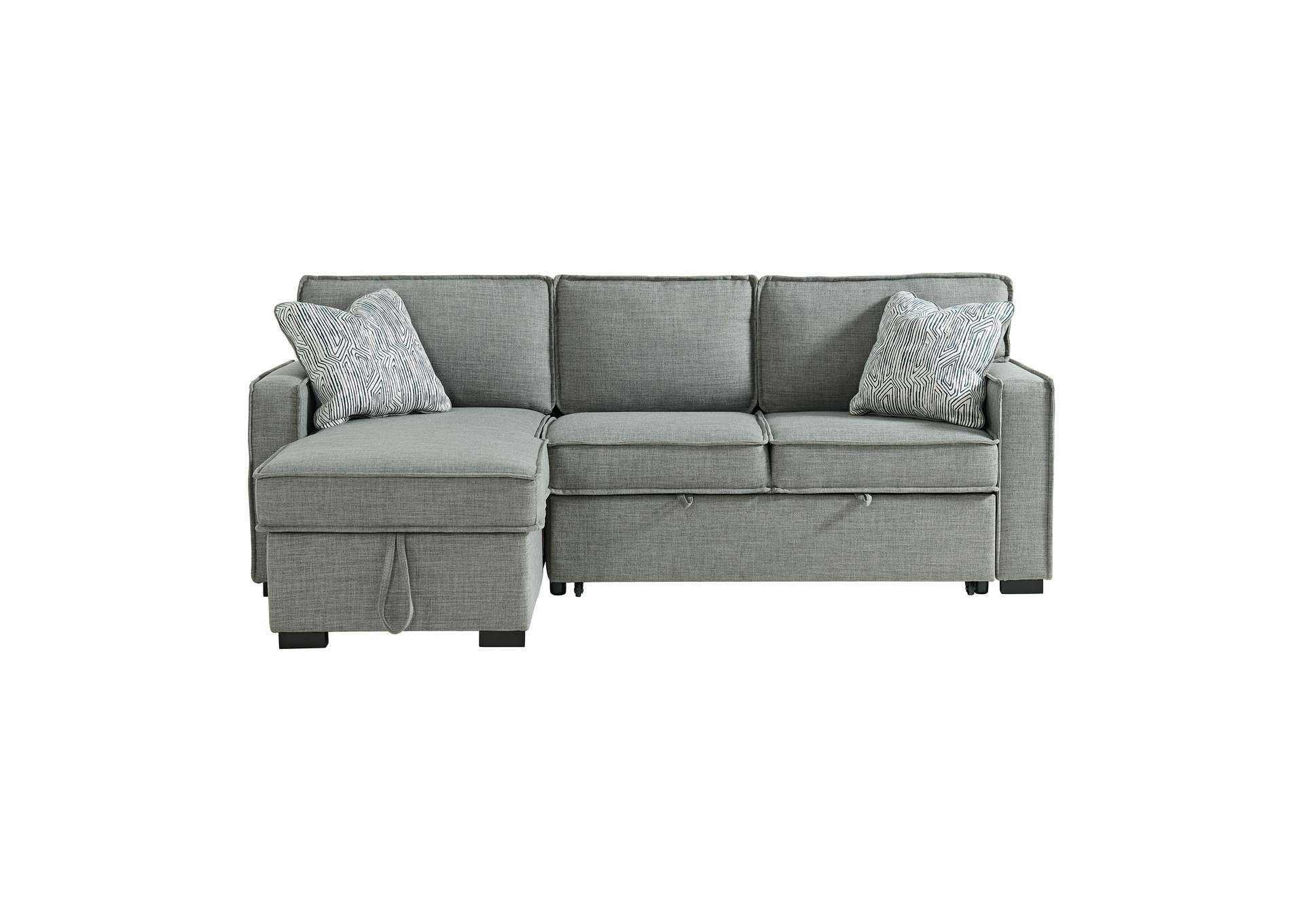 Caracas Sectional Sleeper Chofa With Pull Bed Drop Table USB In Palmer Steel,Elements