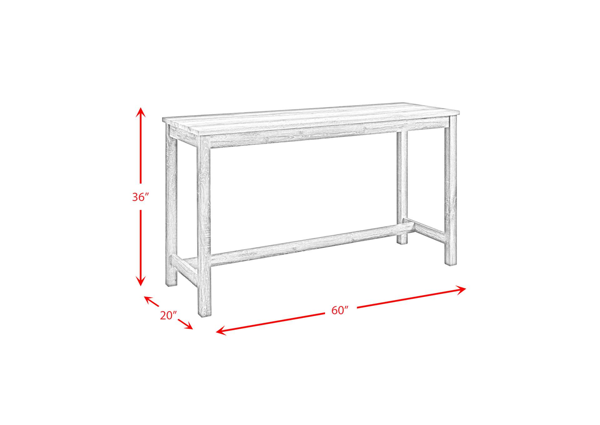 Oak Lawn Bar Table - 3A Single Pack Table Three Stools,Elements