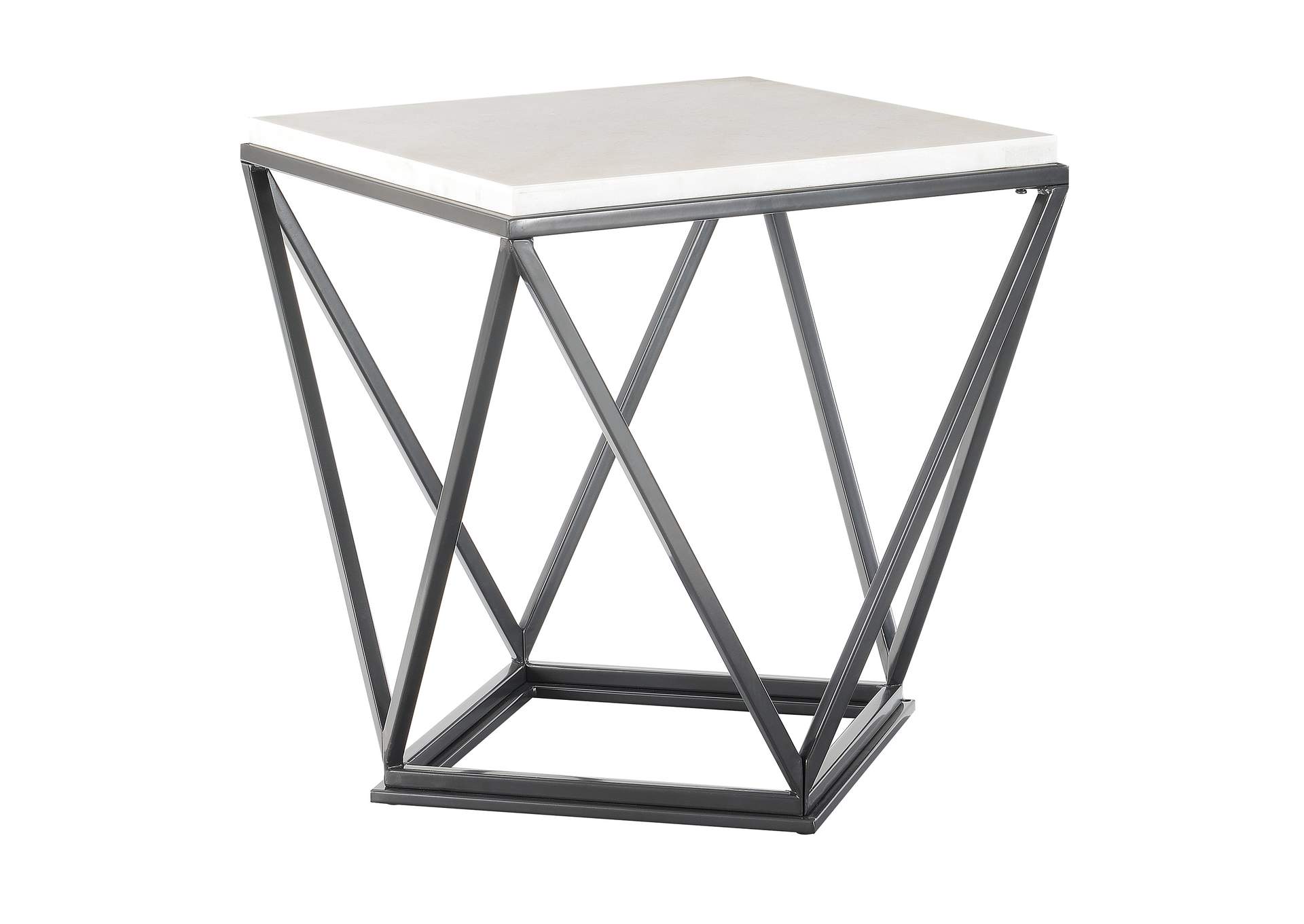 Riko End Table With Metal Leg,Elements