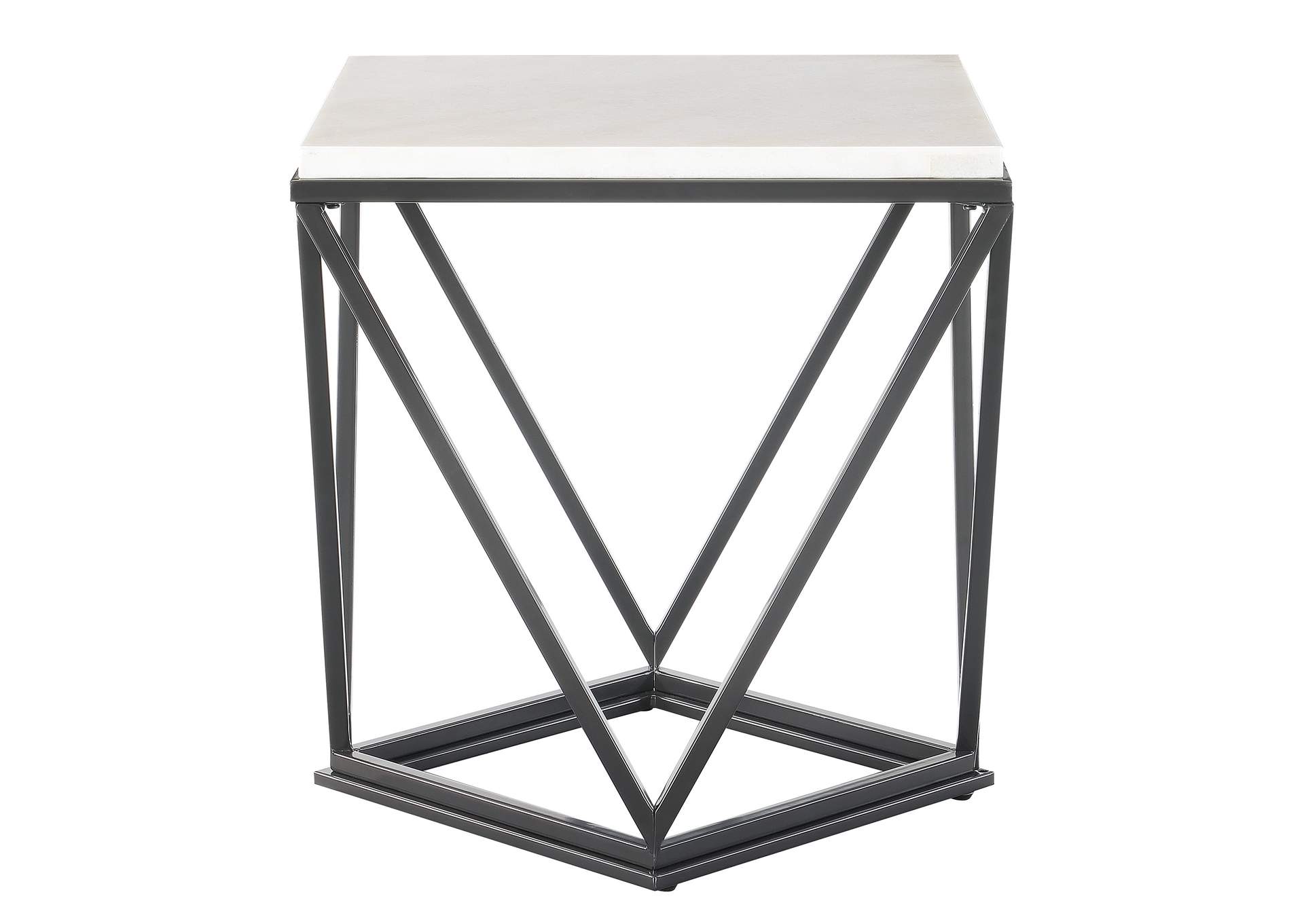 Riko End Table With Metal Leg,Elements