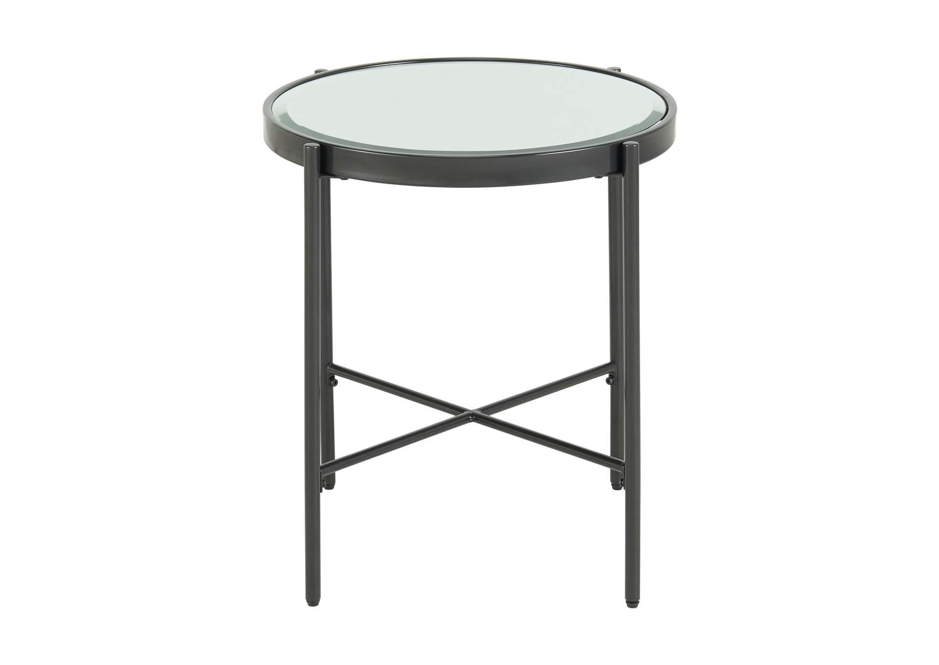 Vienna End Table With Clear Mirror Top,Elements