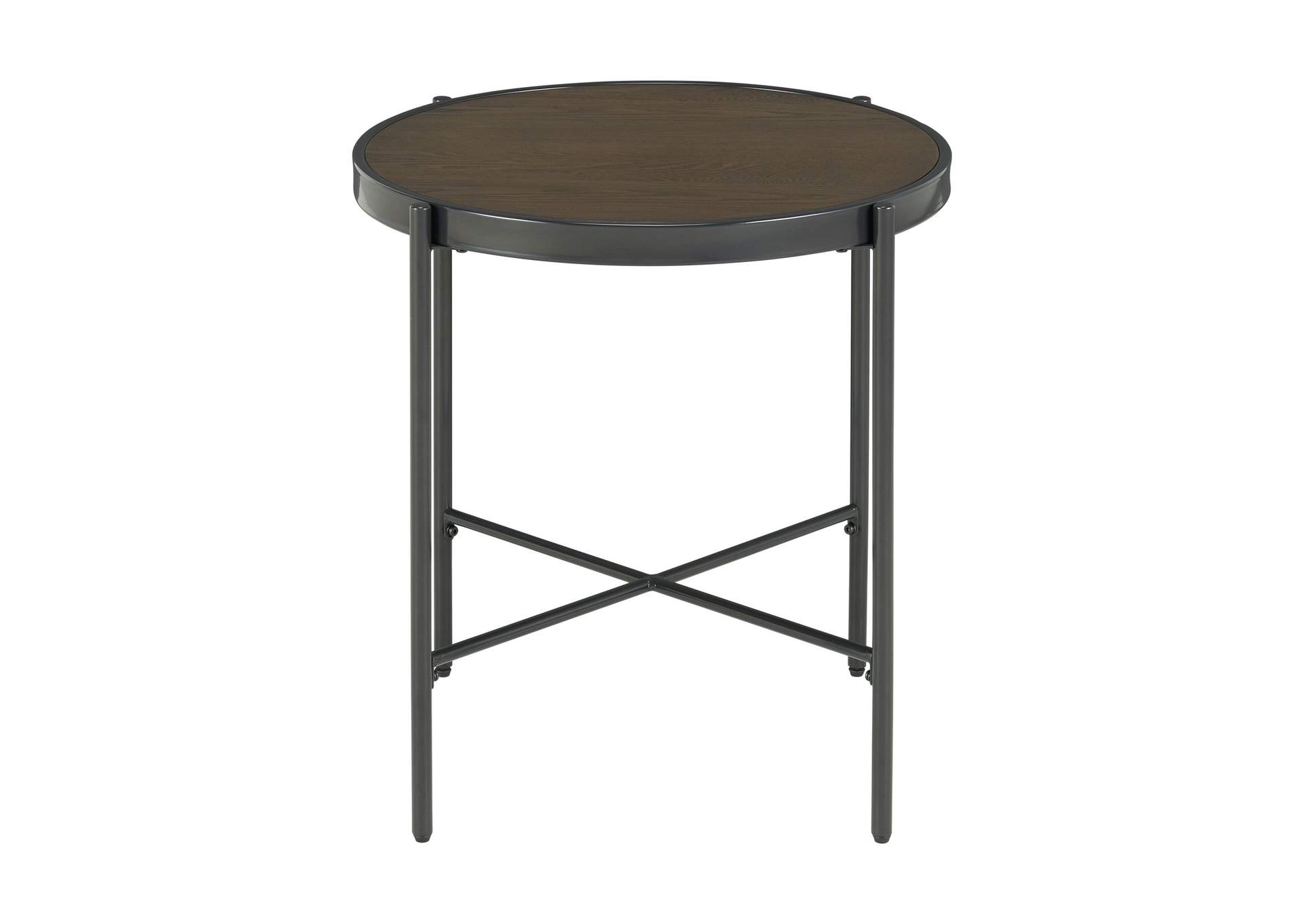 Vienna End Table With Wood Top,Elements