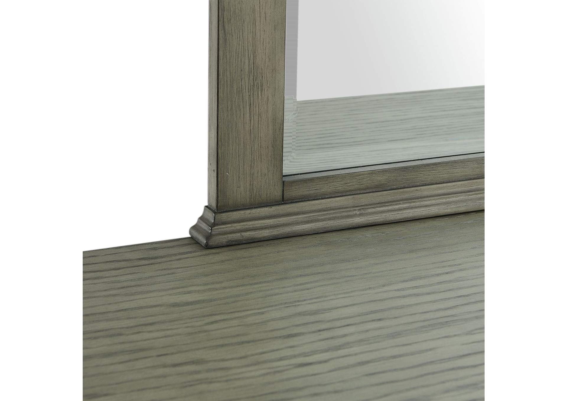 Crawford Queen Panel 5 Piece Bedroom Set In Grey,Elements