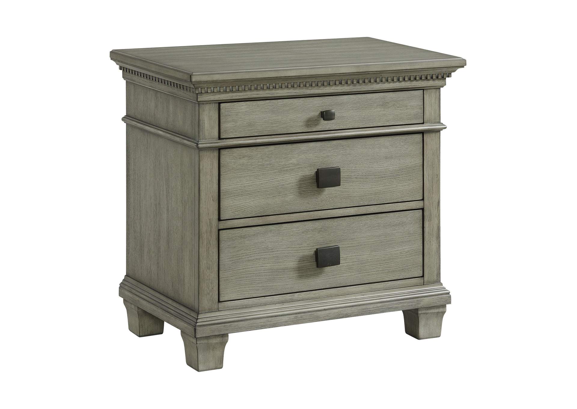 Crawford Queen Panel 5 Piece Bedroom Set In Grey,Elements