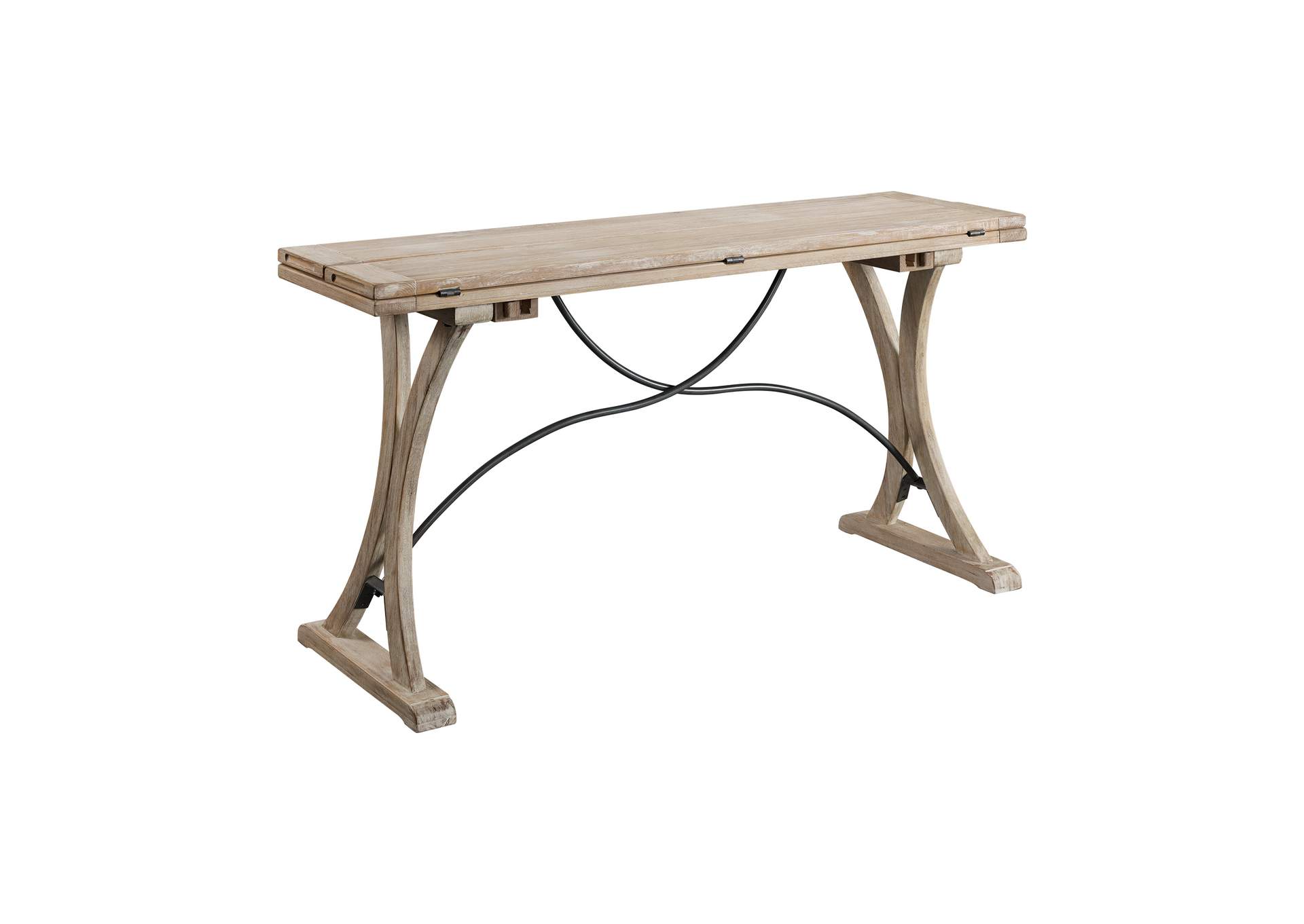 D680 - 33 Callista - Folding Top Dining Table - Beach - Natural Metal,Elements