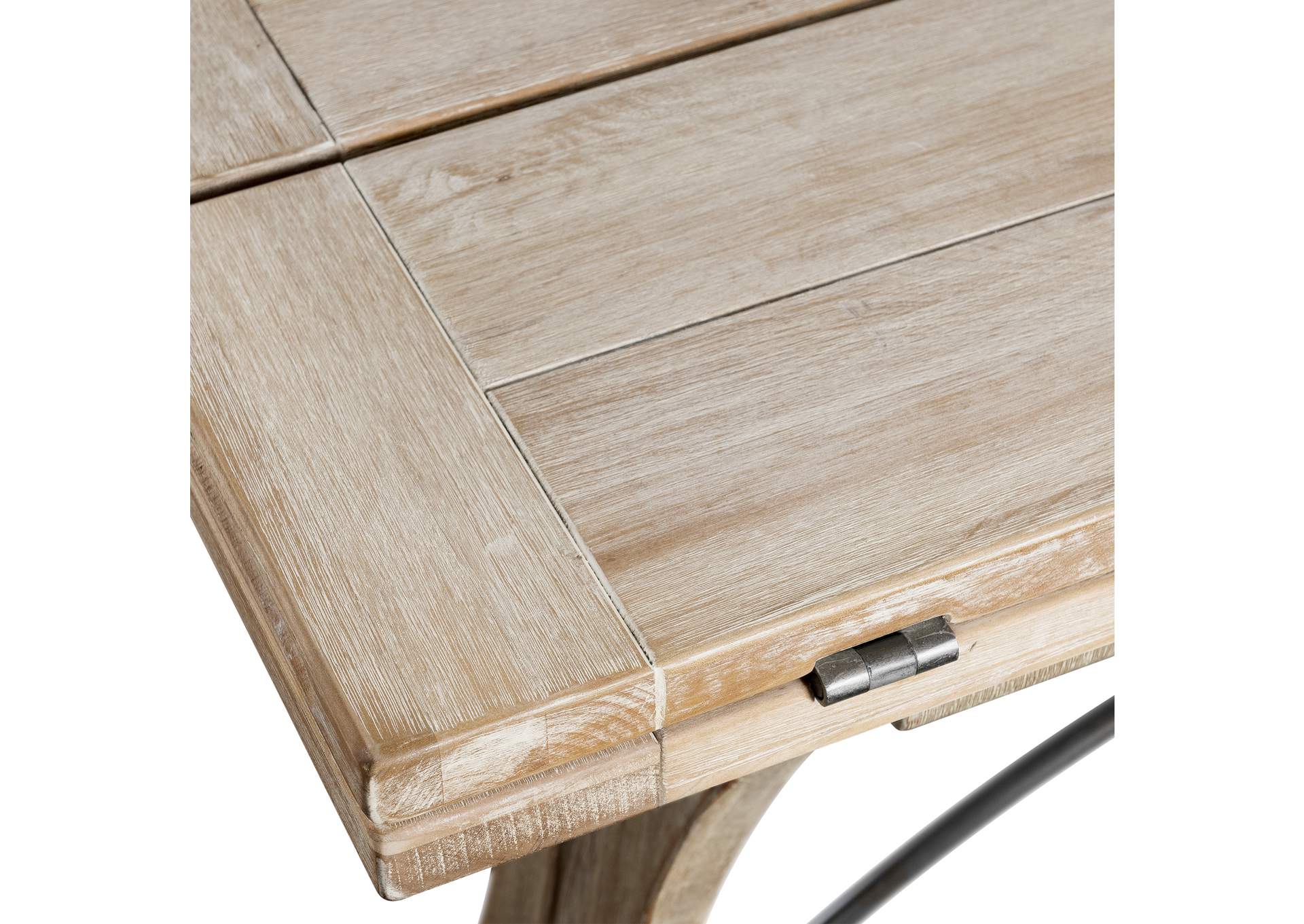 D680 - 33 Callista - Folding Top Dining Table - Beach - Natural Metal,Elements