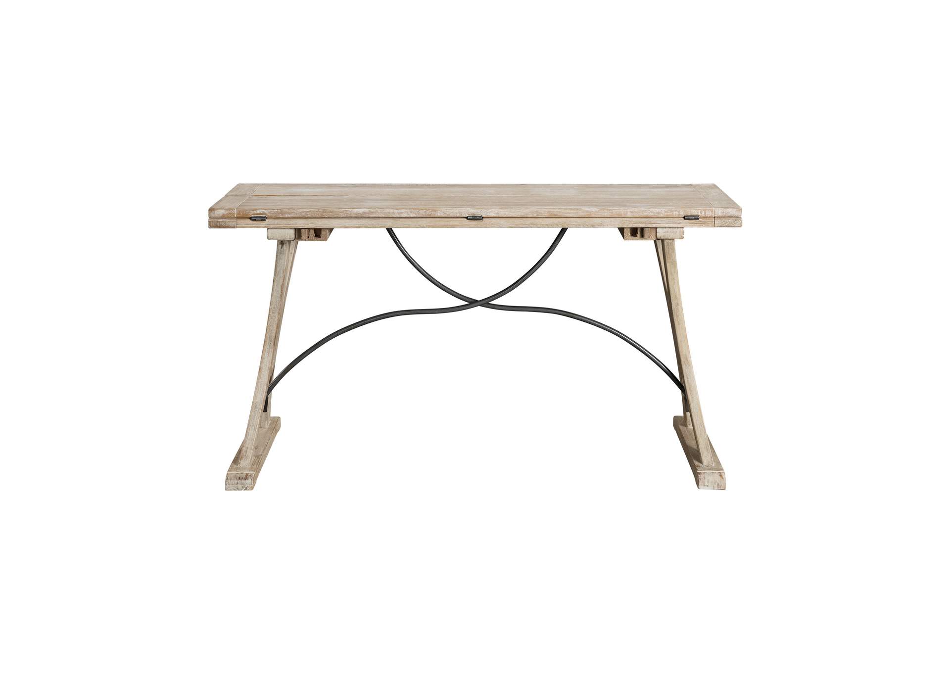 D680 - 33 Callista - Folding Top Dining Table - Beach - Natural Metal,Elements