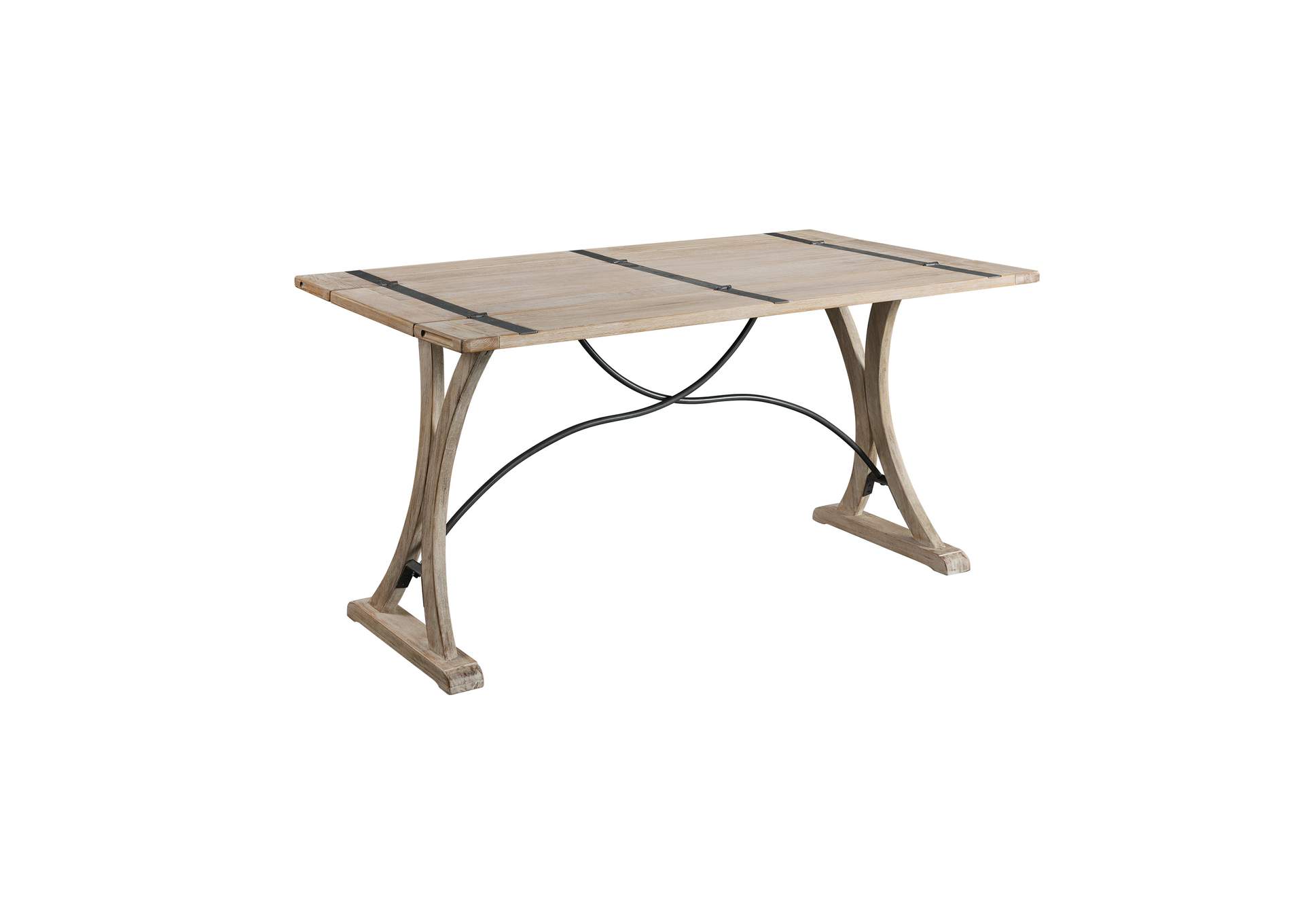 D680 - 33 Callista - Folding Top Dining Table - Beach - Natural Metal,Elements