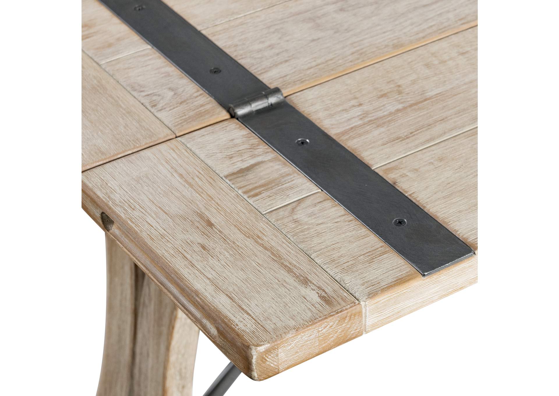 D680 - 33 Callista - Folding Top Dining Table - Beach - Natural Metal,Elements