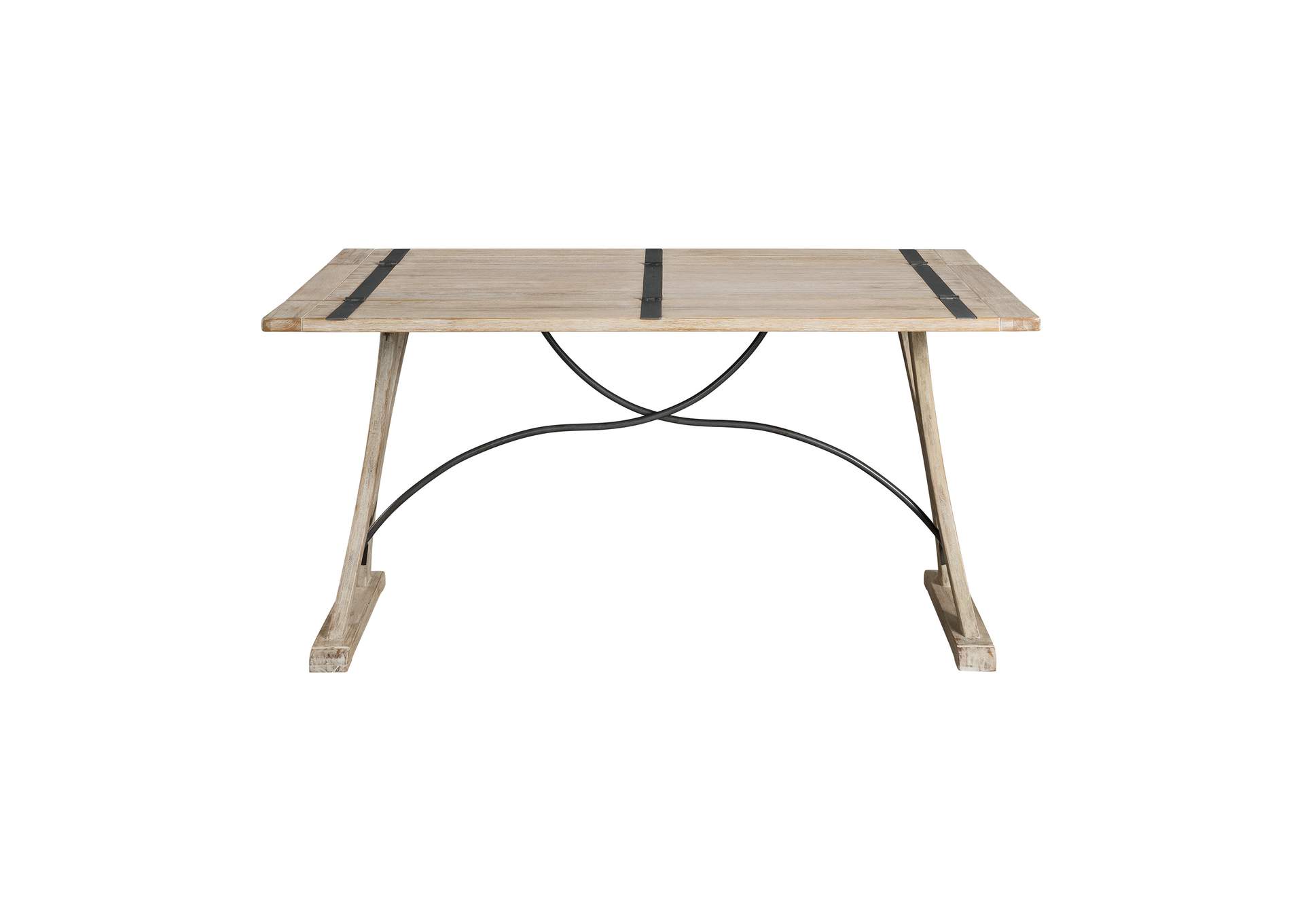 D680 - 33 Callista - Folding Top Dining Table - Beach - Natural Metal,Elements