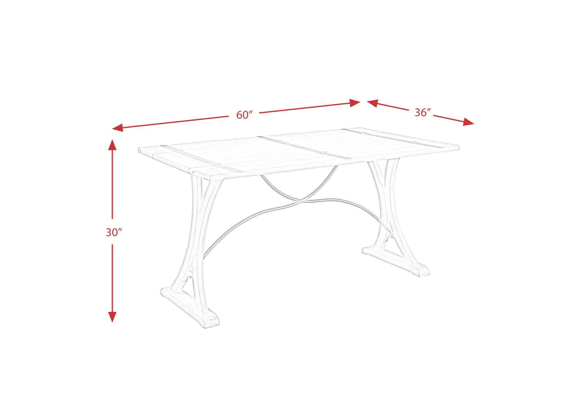 D680 - 33 Callista - Folding Top Dining Table - Beach - Natural Metal,Elements