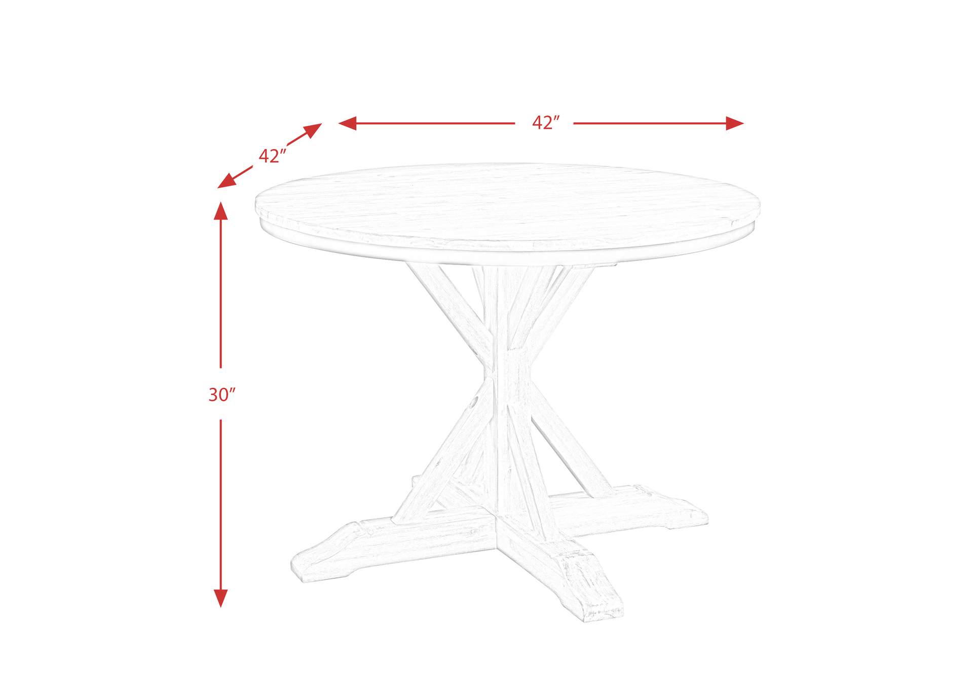 D680 - 30 Callista - Round Dining Table - Beach - Natural,Elements