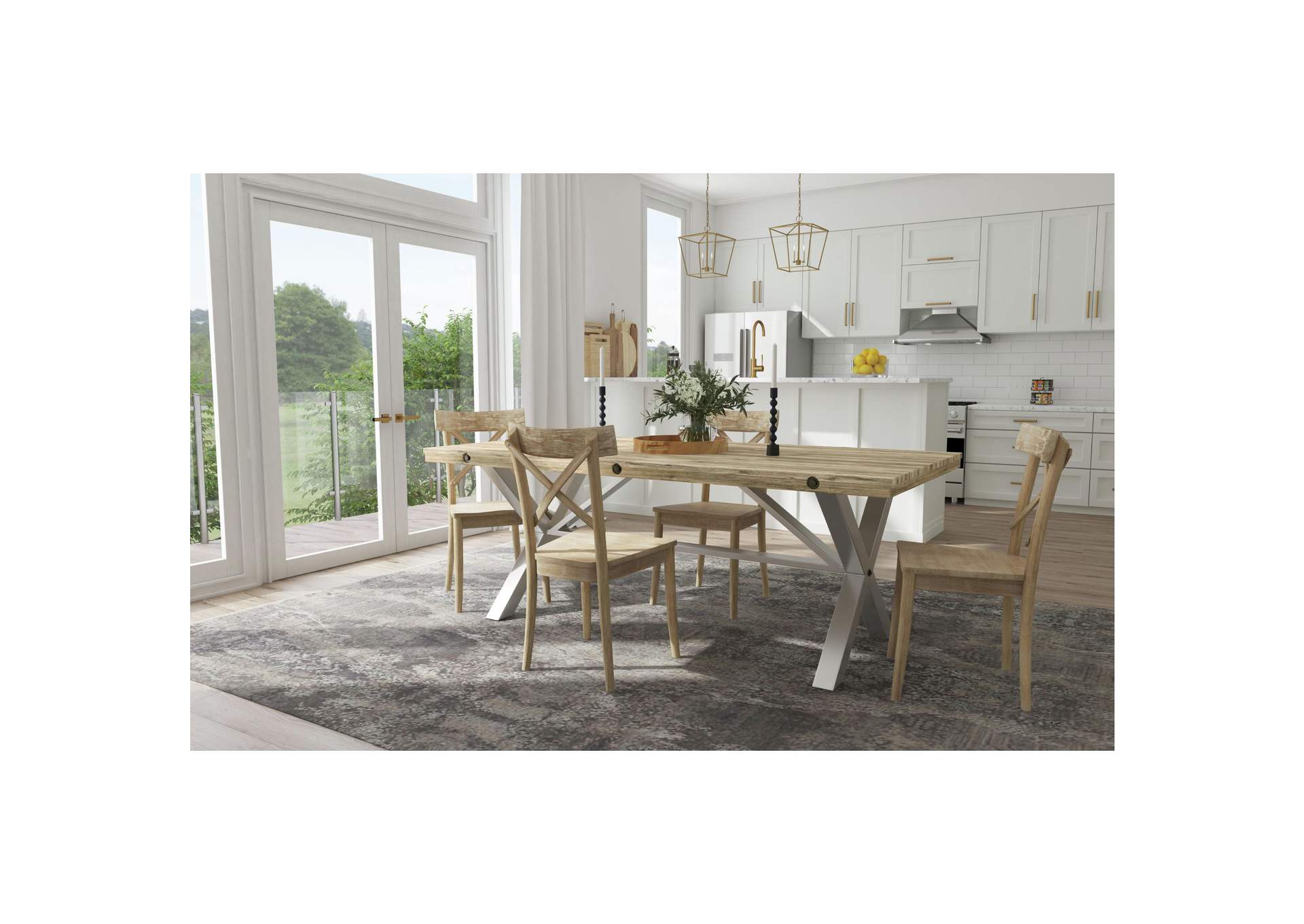 Callista Rectangle 5 Piece Dining Set - Table And Four Chairs,Elements