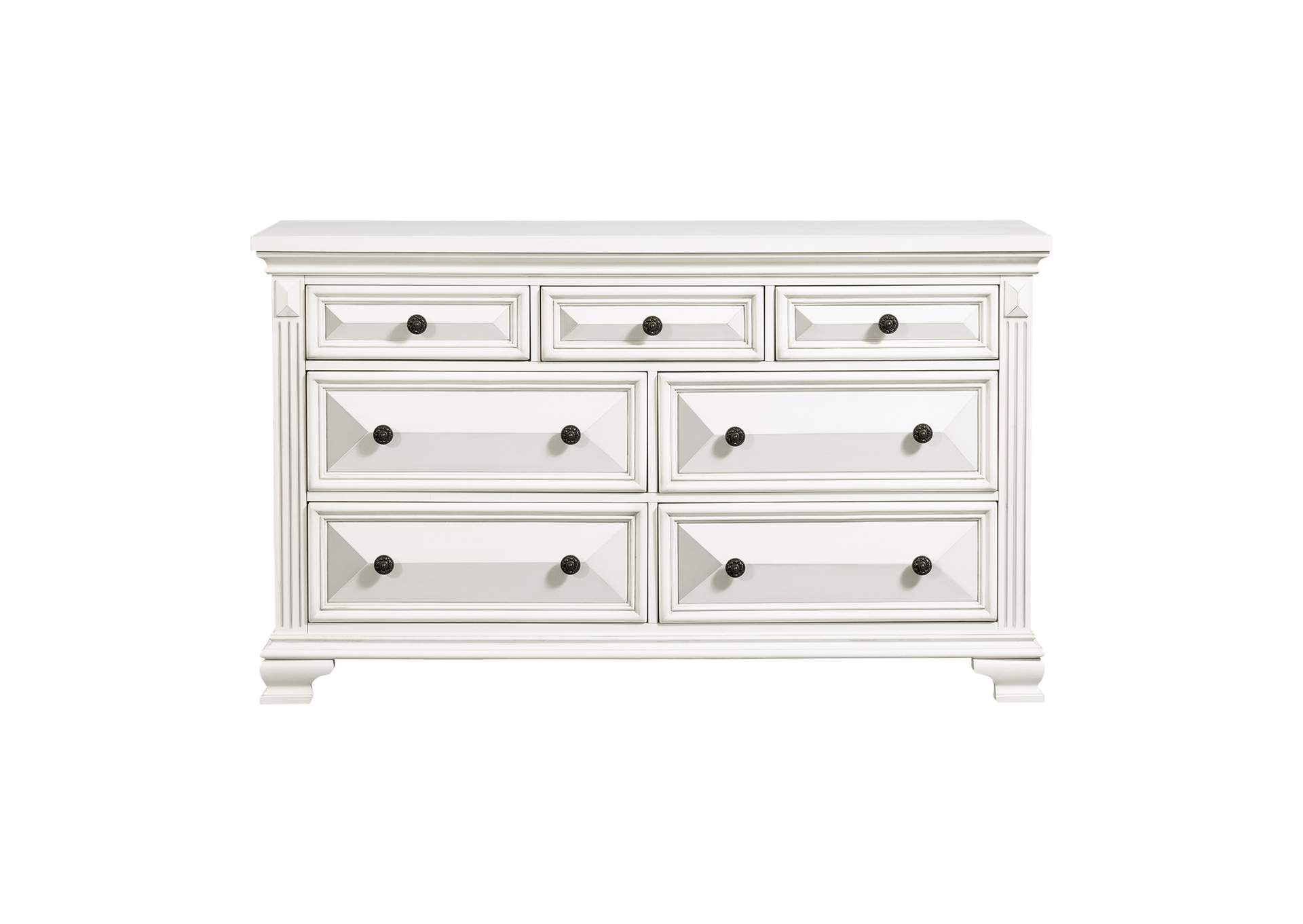 Calloway Dresser Antique White Color,Elements