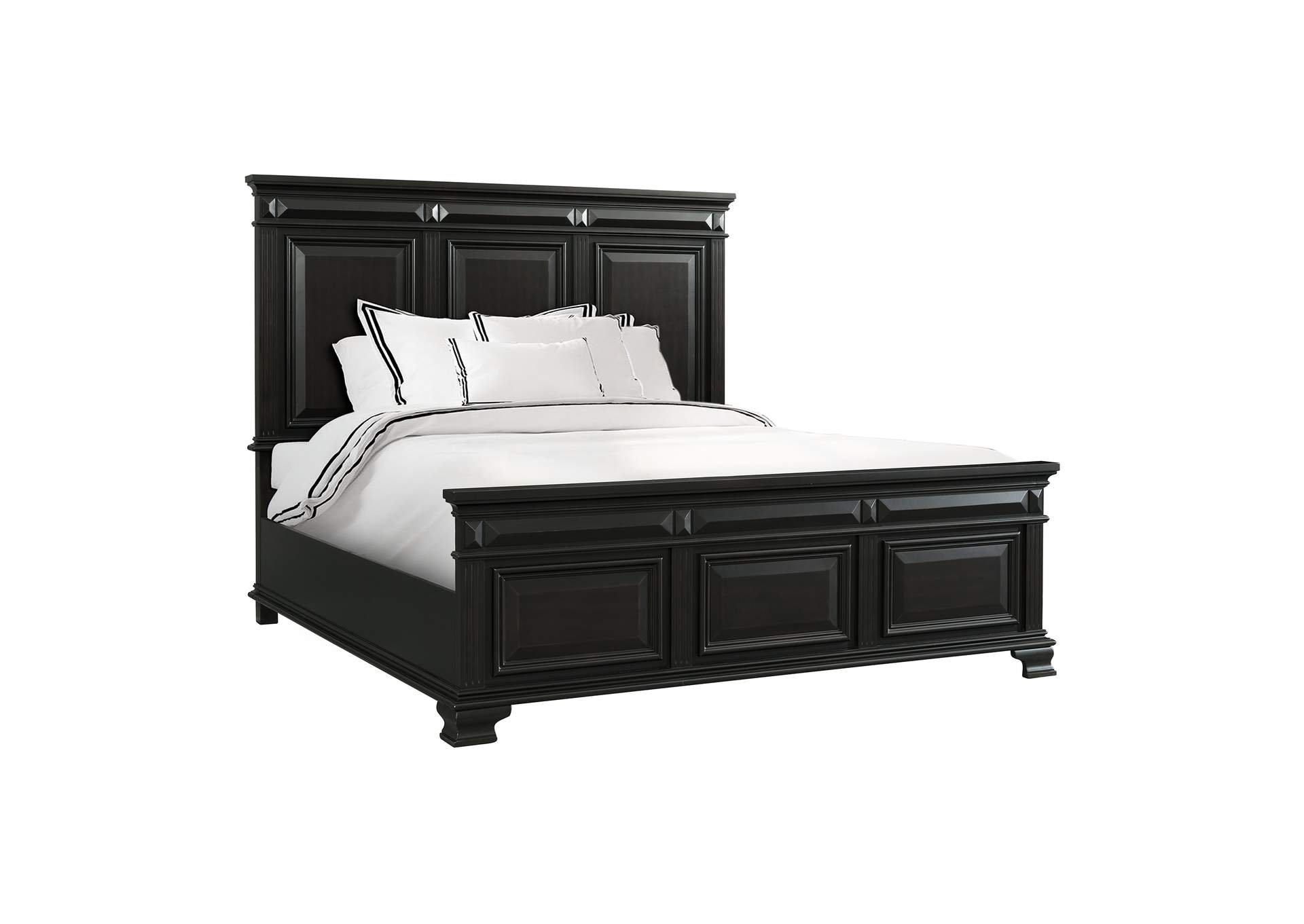 Calloway King Panel Bed In Antique Black,Elements