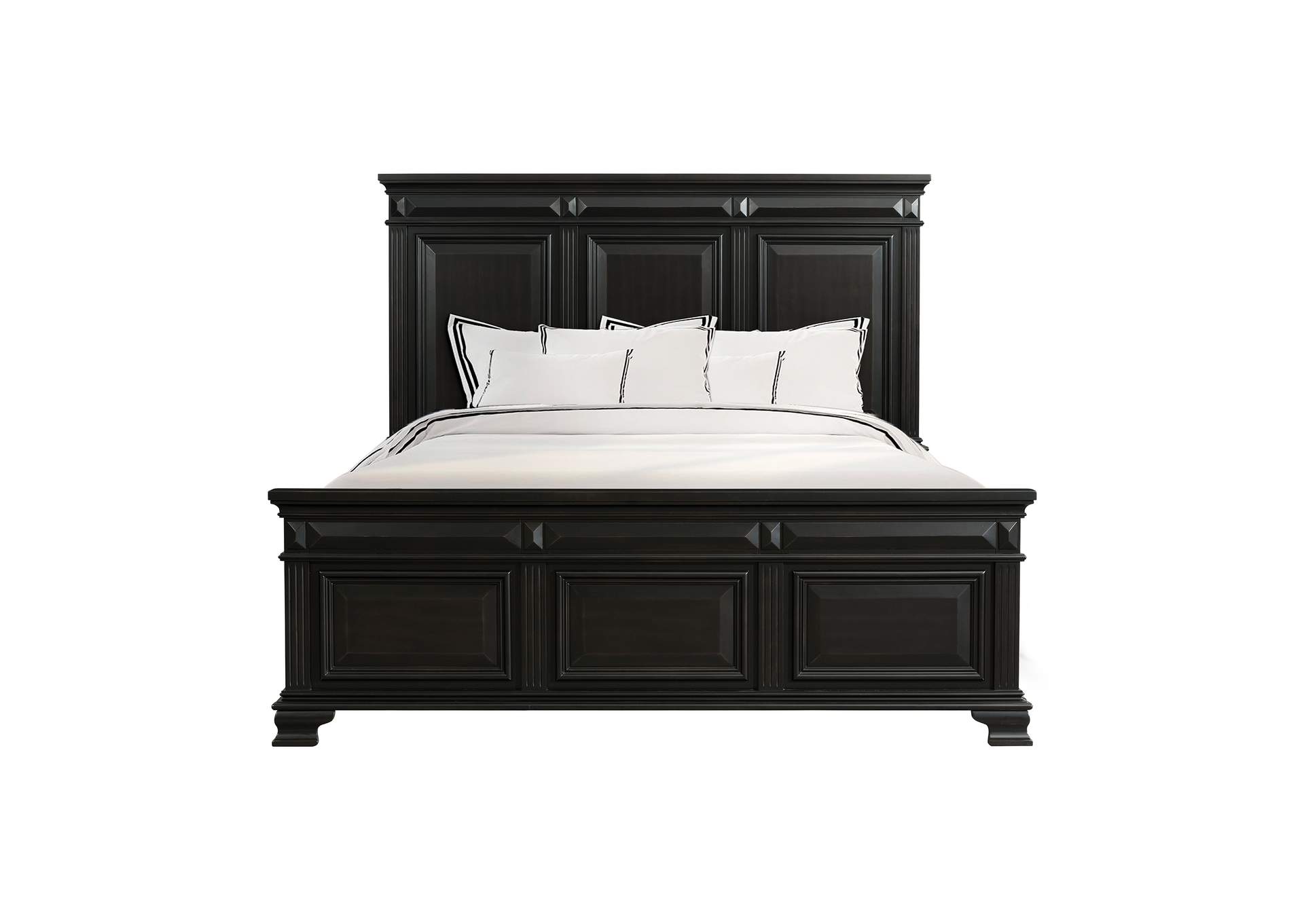 Calloway King Panel Bed In Antique Black,Elements