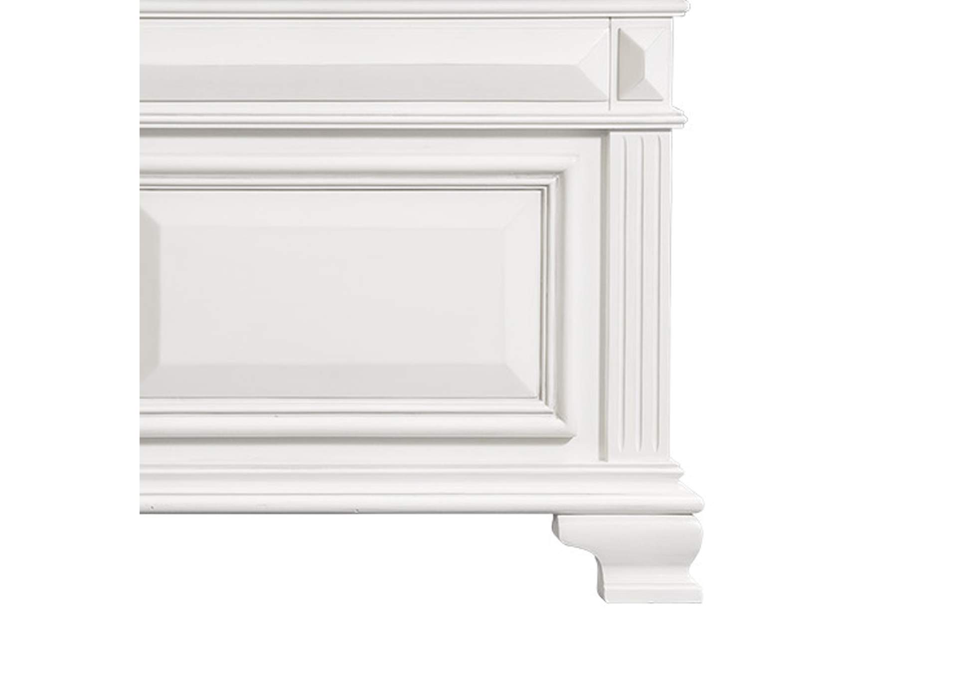 Calloway King Panel Bed In Antique White,Elements