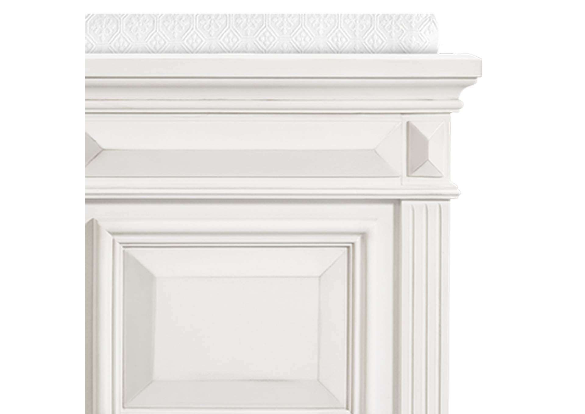 Calloway King Panel Bed In Antique White,Elements