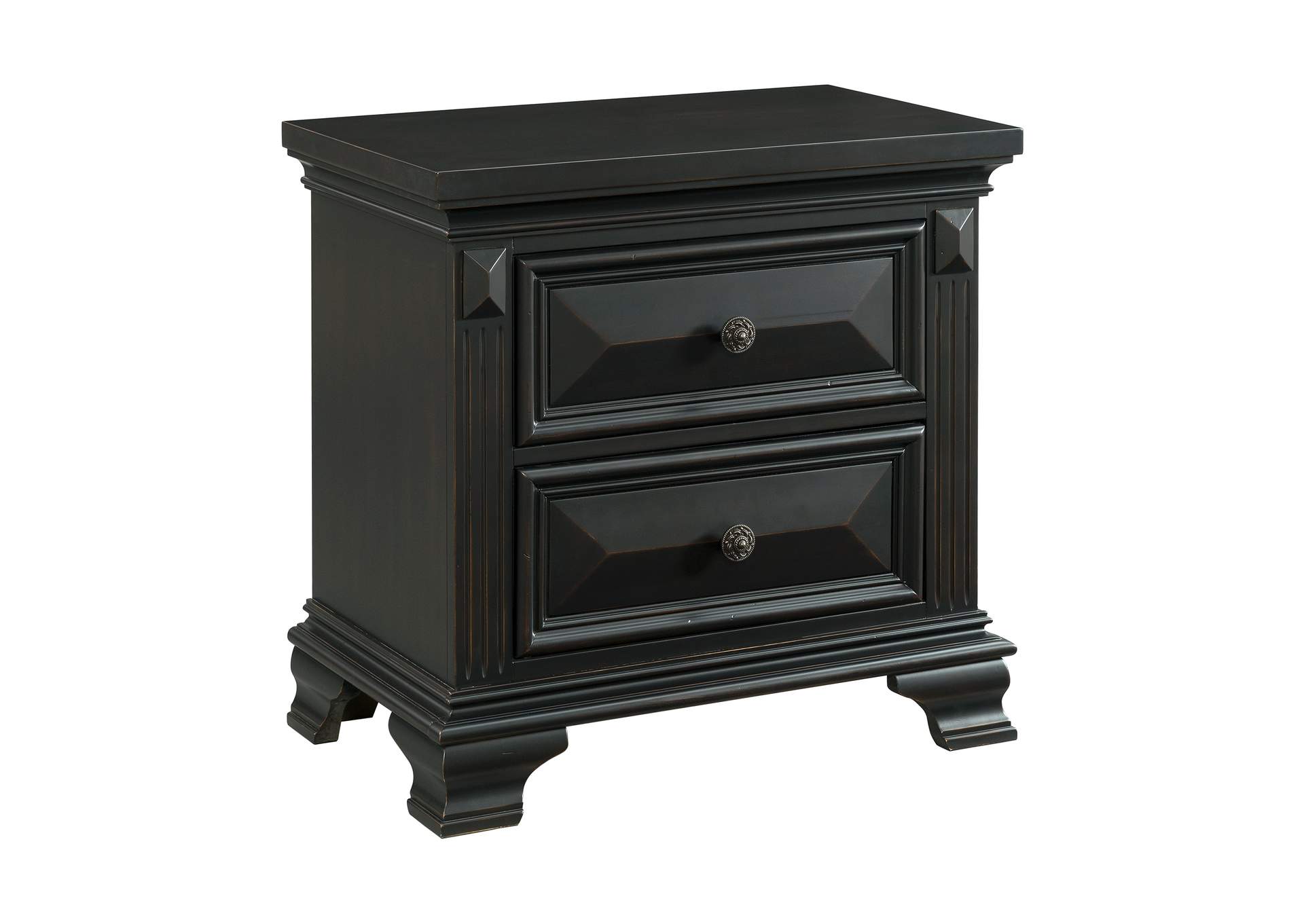 Calloway Nightstand Black Color,Elements