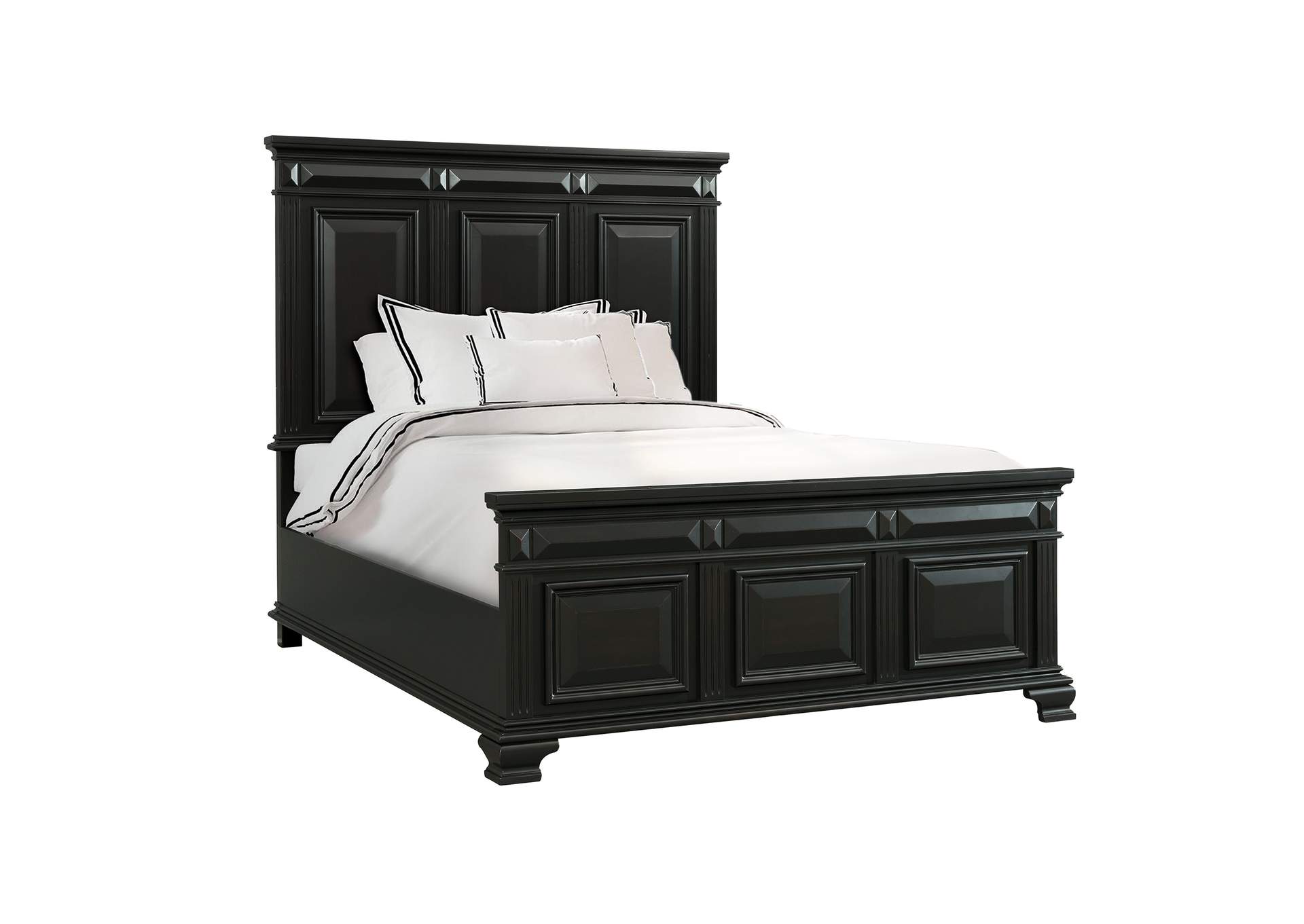 Calloway Queen Panel Bed In Antique Black,Elements